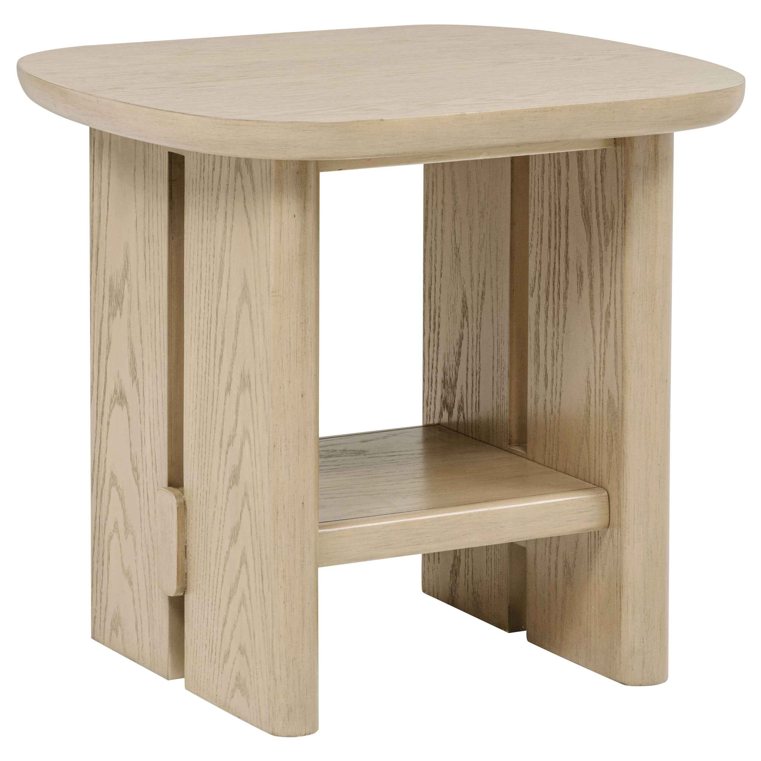 Kailani Beige Oak 3-piece Coastal Coffee and End Table Set - Image 3