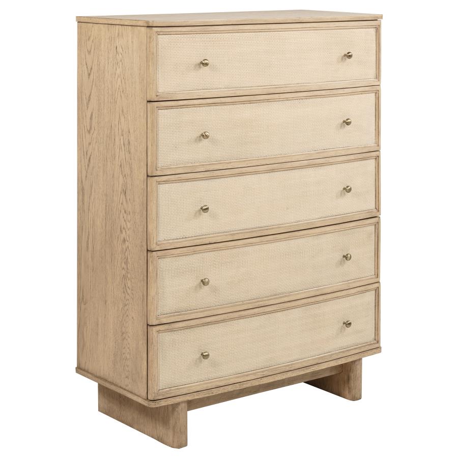 Kailani Beige Oak 5-Piece Eastern King Bedroom Set - Image 11