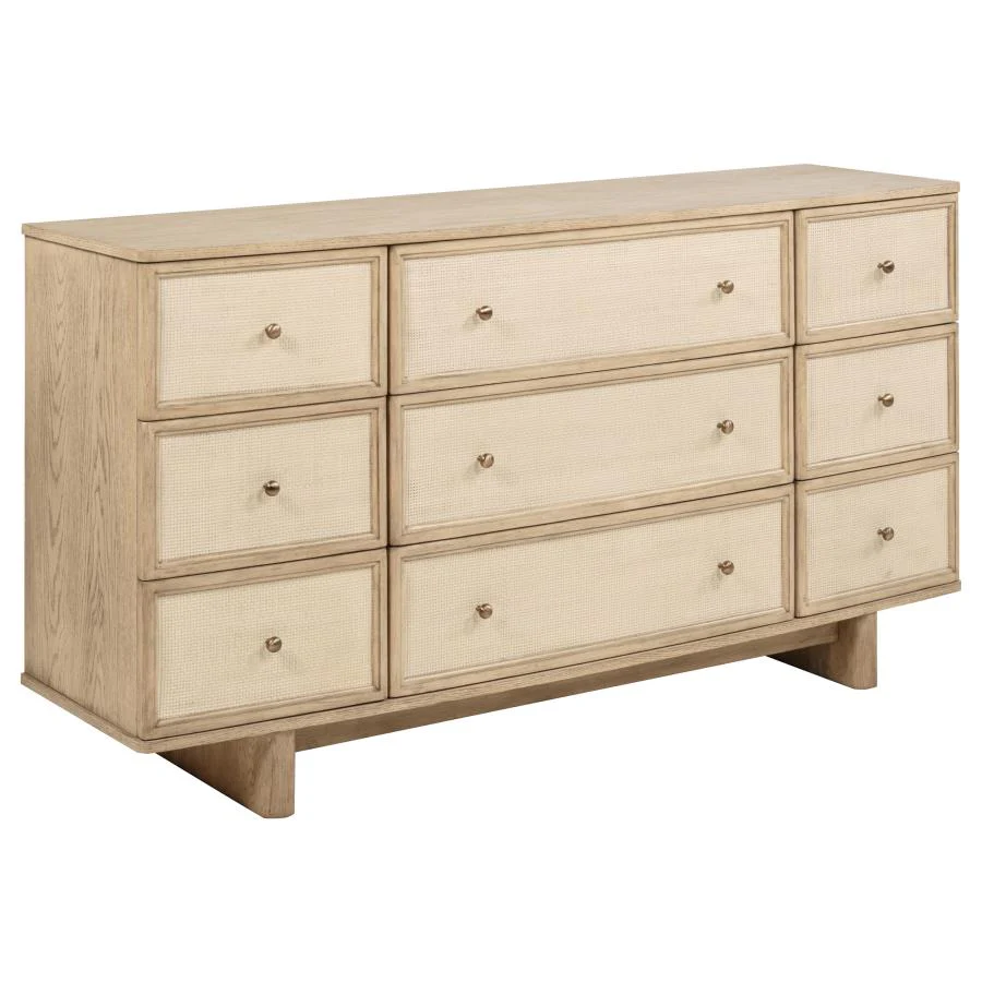 Kailani Beige Oak 5-piece Queen Bedroom Set - Image 7