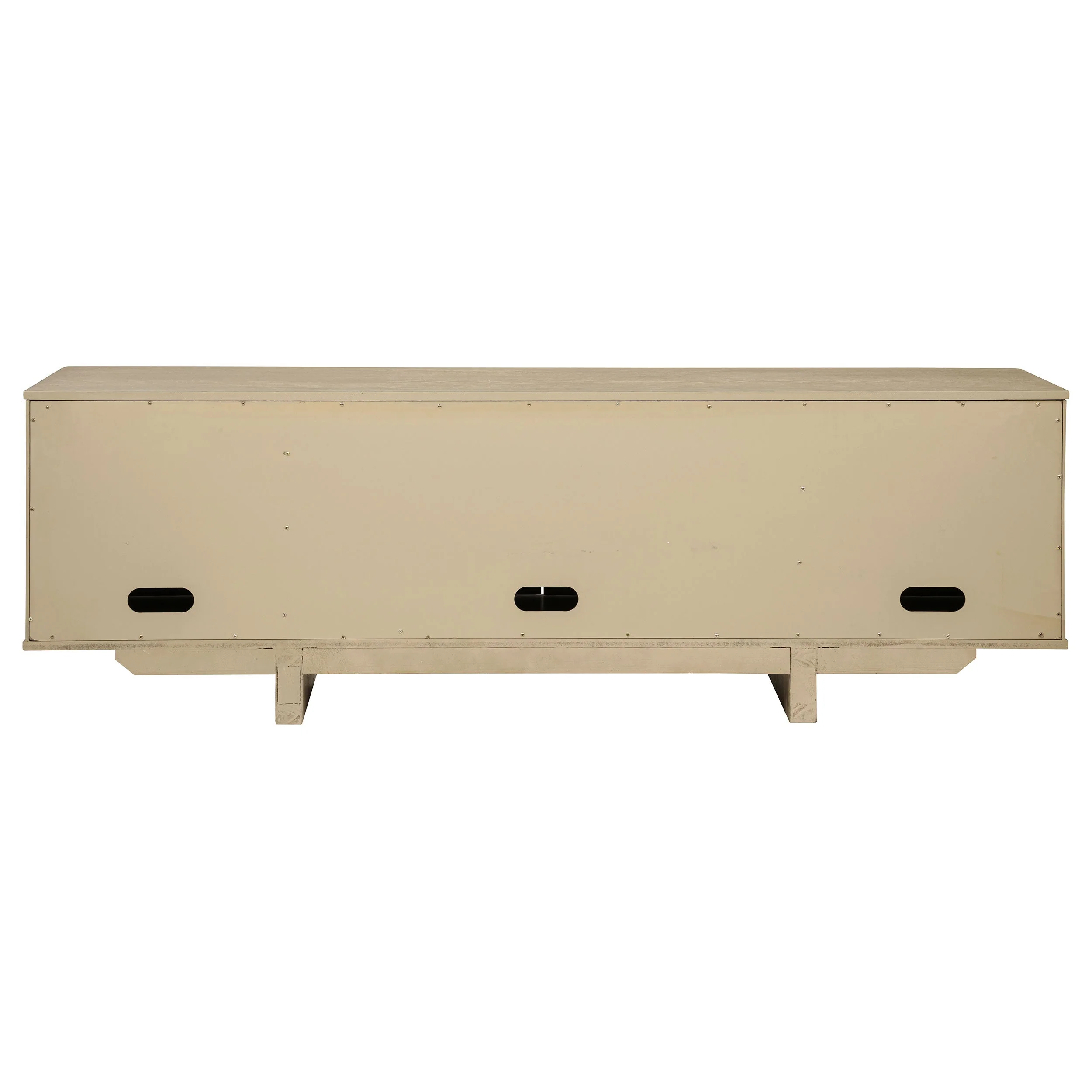Kailani Beige Oak 79-inch 4-door Cane TV Stand Media Console - Image 7