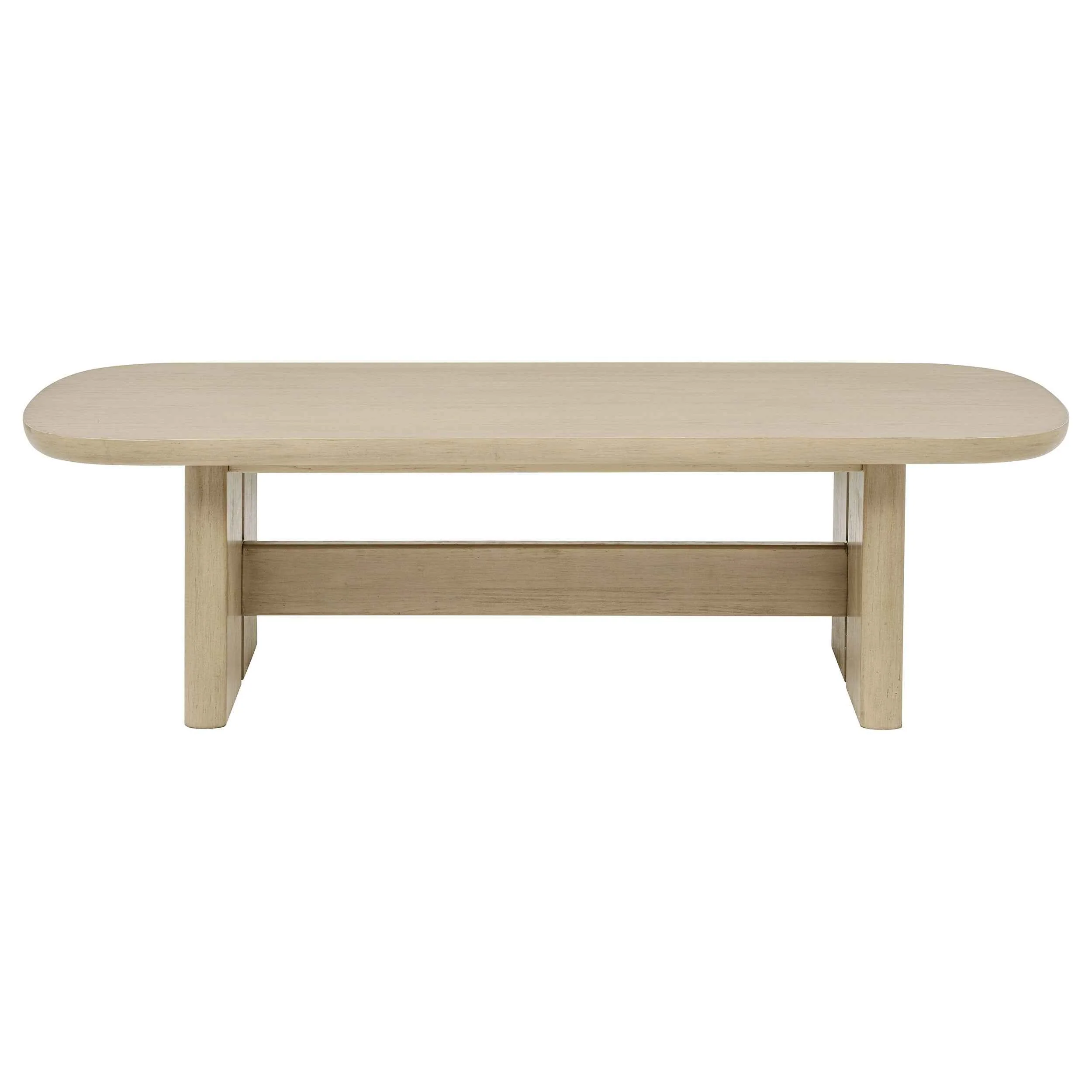 Kailani Beige Oak Coastal Rectangular Cocktail Coffee Table - Image 3