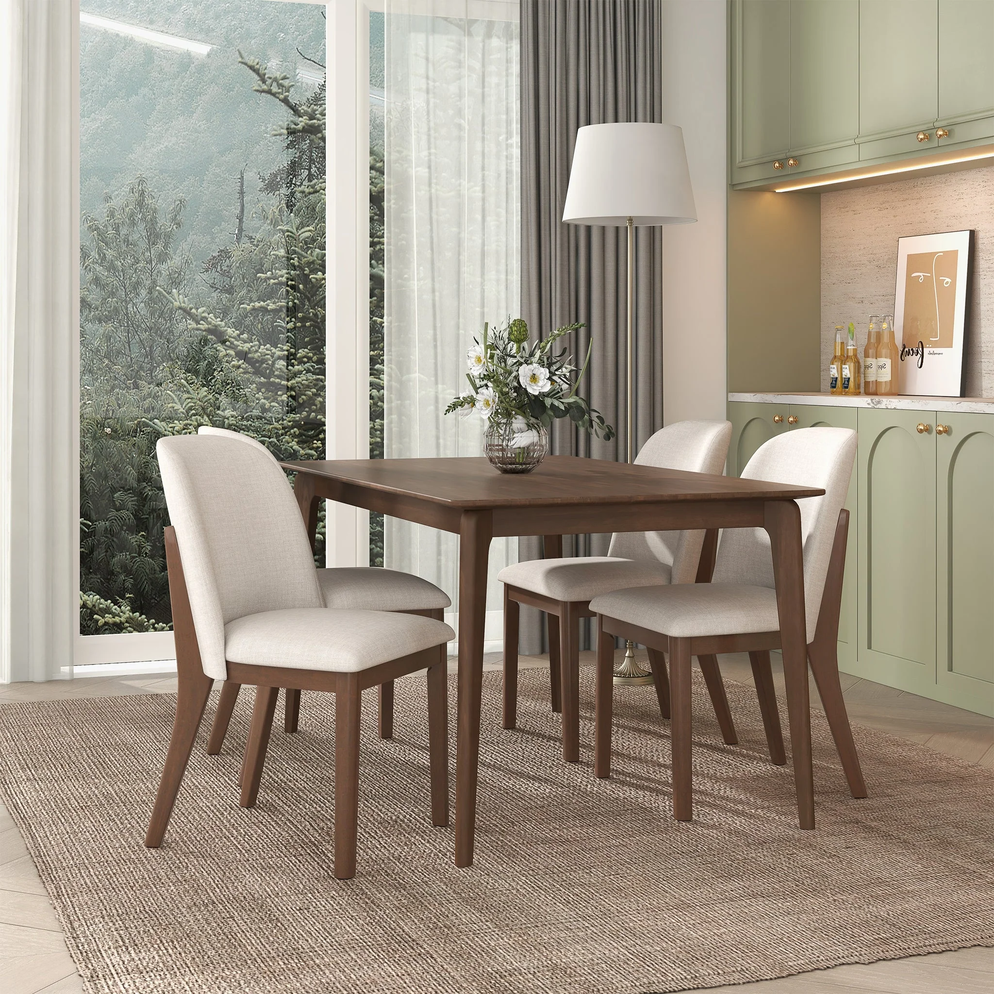 Kaitlyn  Beige Linen Dining Chair Set Of 2 - Image 3