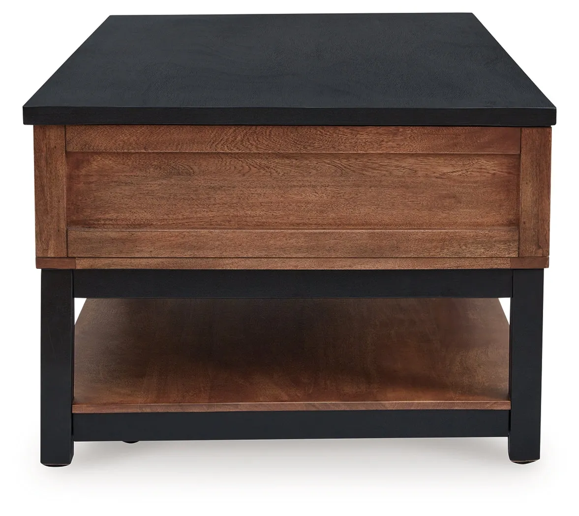 Kallari Warm Brown/Black Lift-Top Coffee Table - Image 5