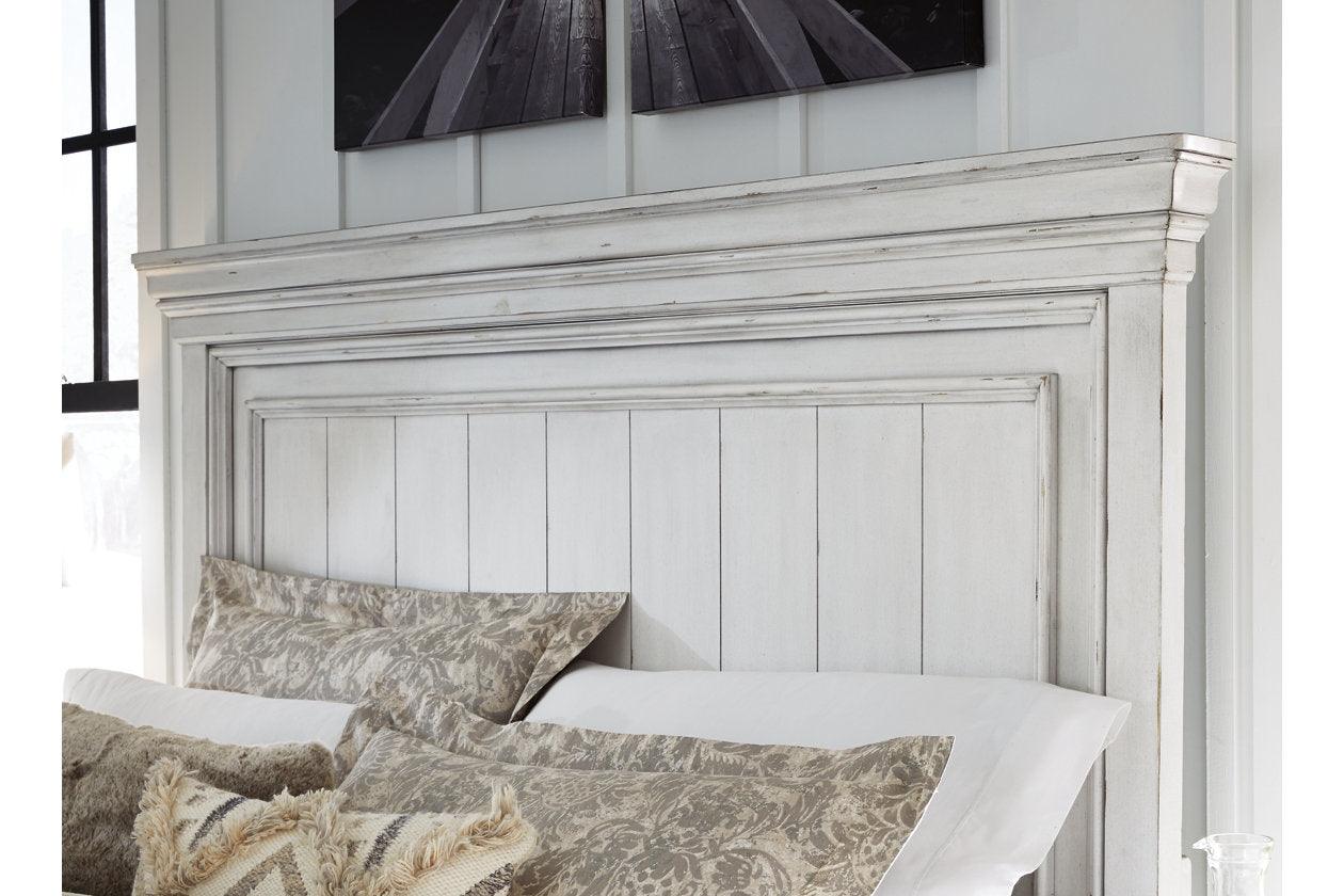 Kanwyn Whitewash Queen Panel Bed with Storage Bench - Image 2