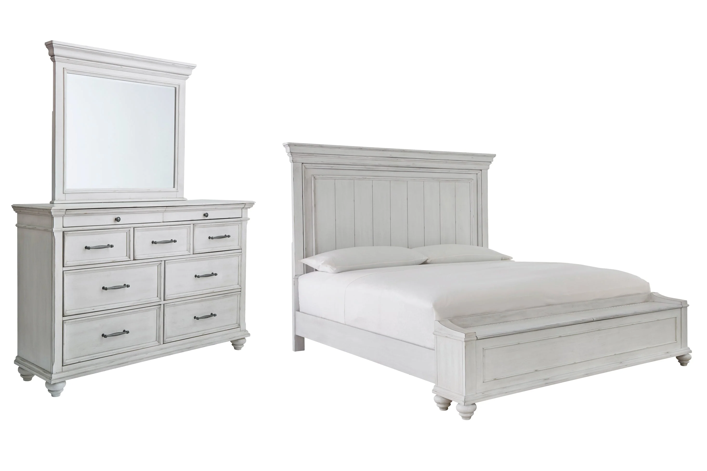 Kanwyn Whitewash Storage Panel Bedroom Set - Image 10