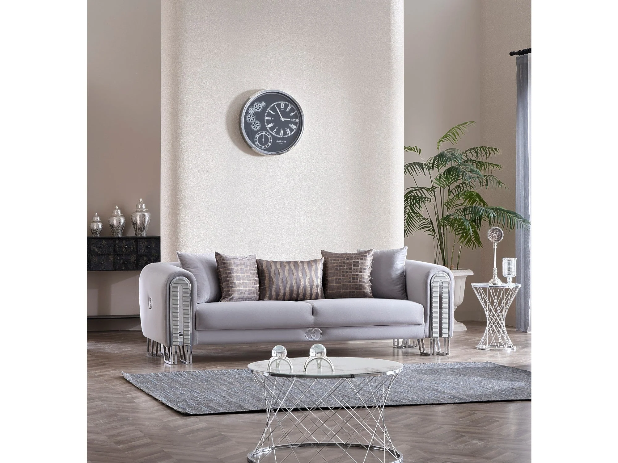 Kapadokya Grey 3-pieces (Sofa & Loveseat & Chair) Living Room Set - Image 5