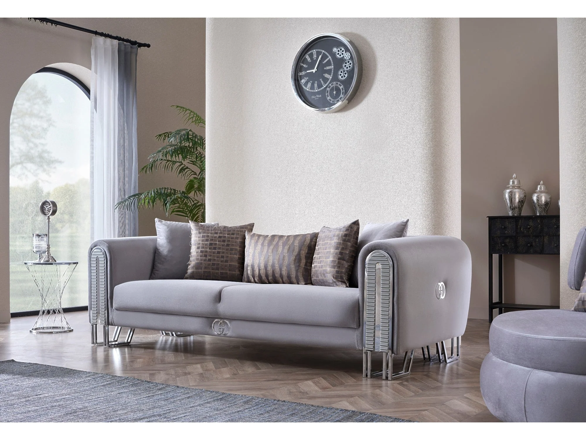 Kapadokya Grey 3-pieces (Sofa & Loveseat & Chair) Living Room Set - Image 6