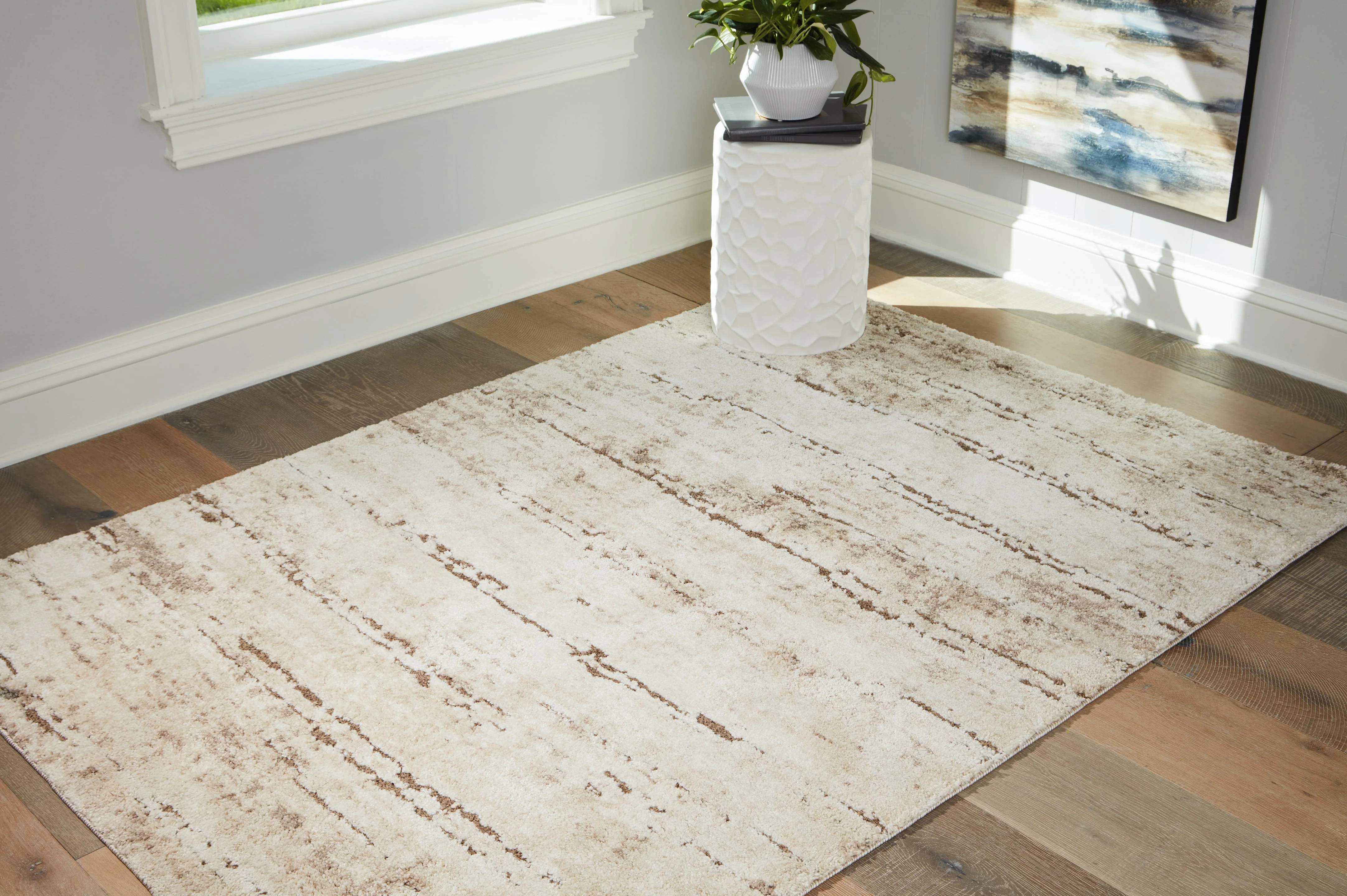 Kasney Cream/Brown Medium Rug