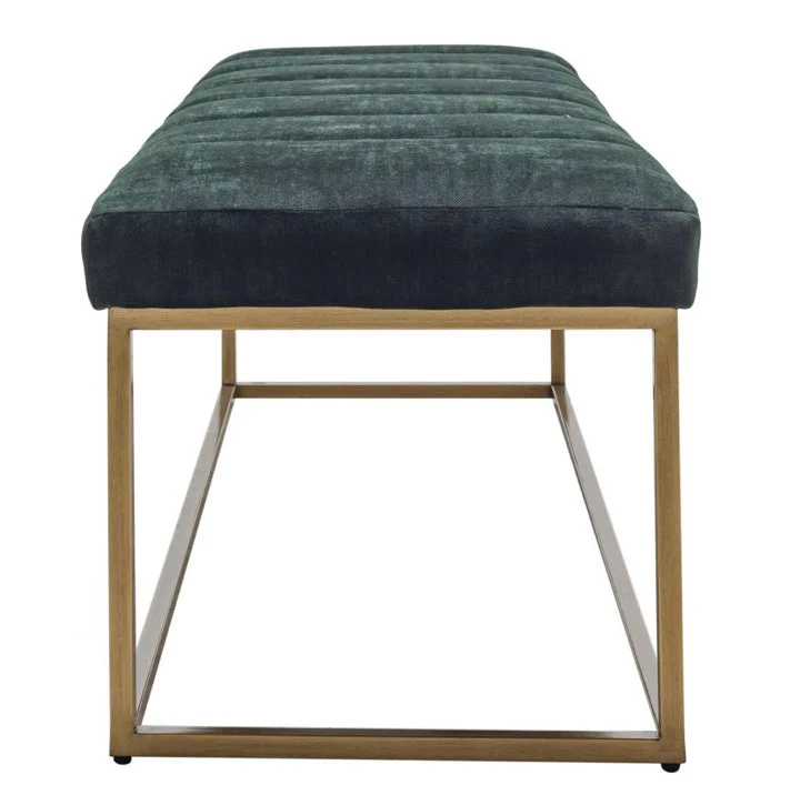 Katie Leather Bench Green - Image 3