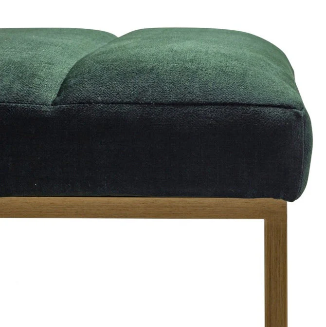 Katie Leather Bench Green - Image 5