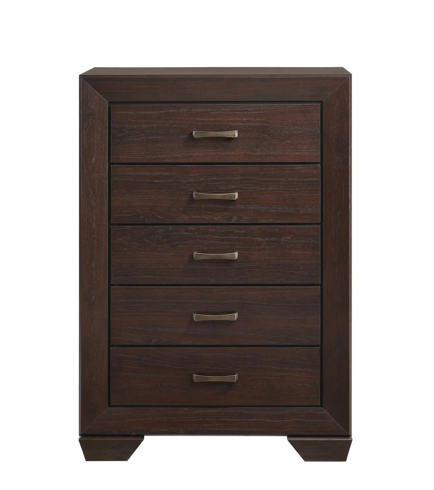 Kauffman Dark Cocoa 5-Drawer Chest - Image 4