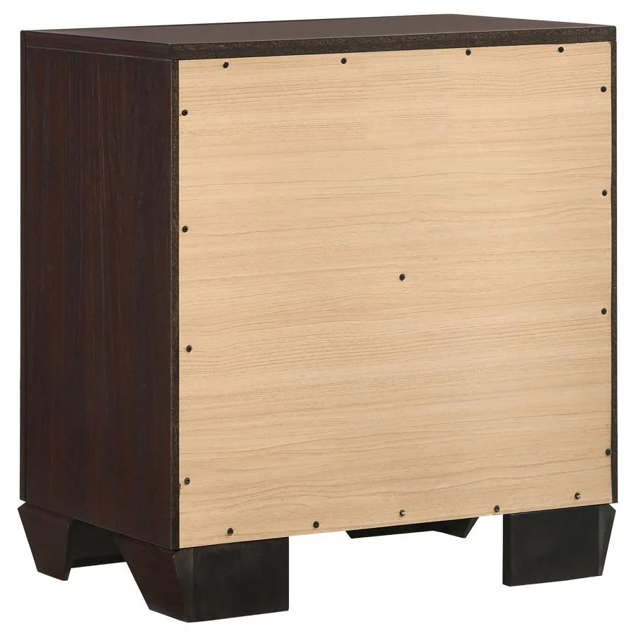Kauffman Dark Cocoa 5-Piece Storage King Bedroom Set with High Straight Headboard - Image 6
