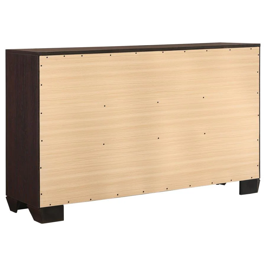 Kauffman Dark Cocoa 5-Piece Storage King Bedroom Set with High Straight Headboard - Image 8