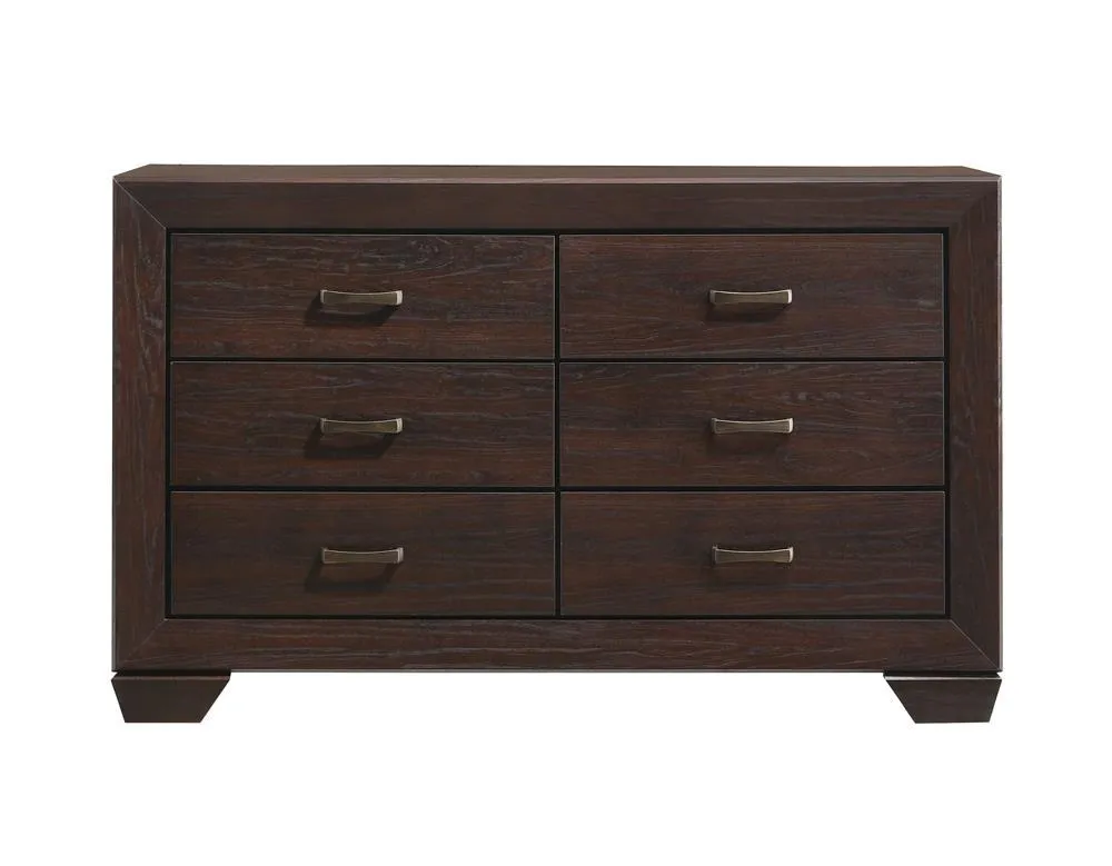 Kauffman Dark Cocoa 6-Drawer Dresser - Image 4