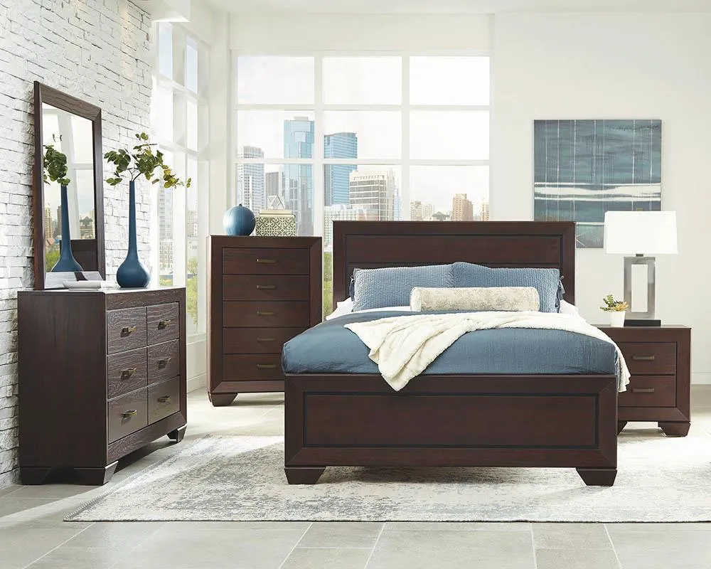 Kauffman Dark Cocoa Eastern King Panel Bed - Image 2
