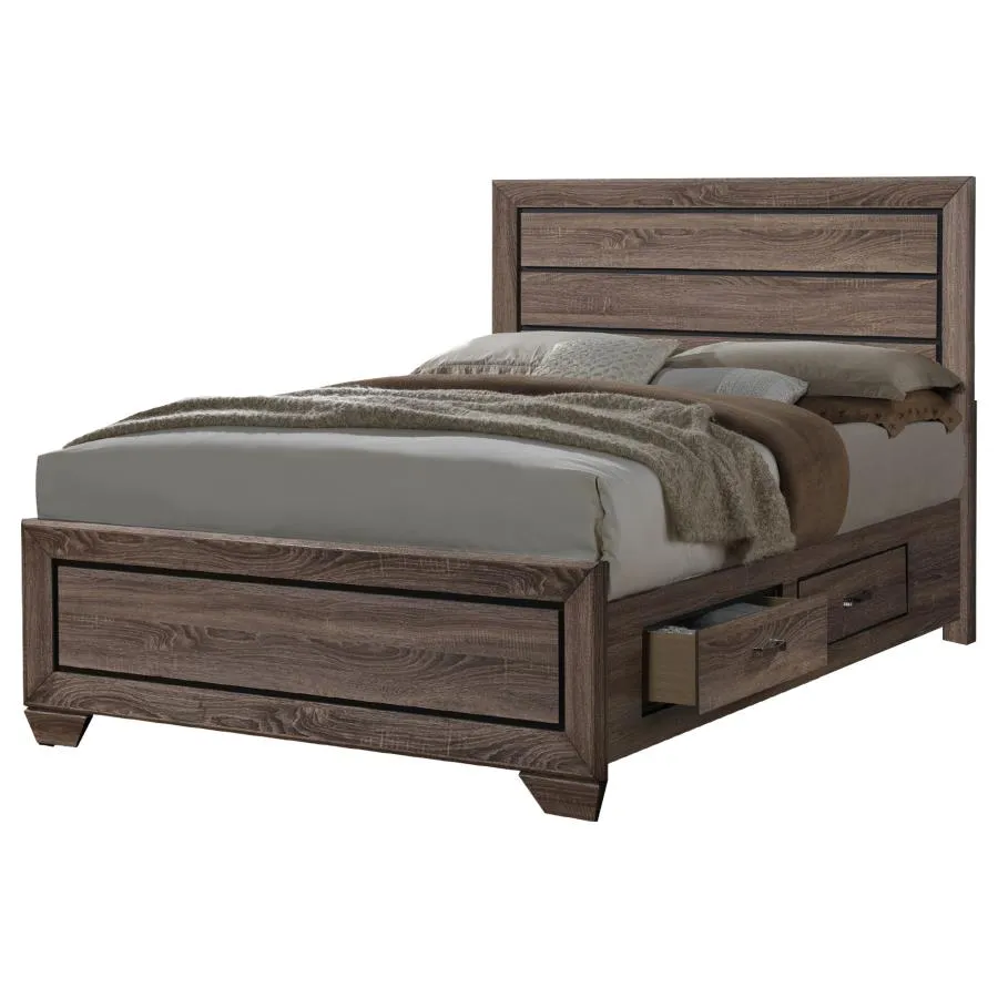 Kauffman 4-Piece Storage Queen Bedroom Set with High Straight Headboard - Image 2