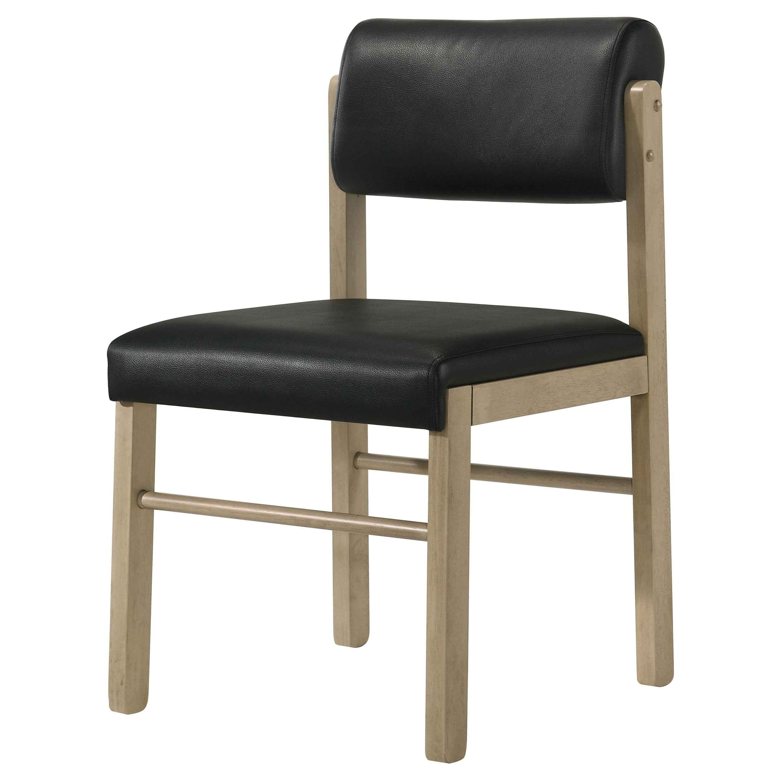 Kehoe Natural Oak/Black Upholstered Dining Side Chair (Set of 2) - Image 5