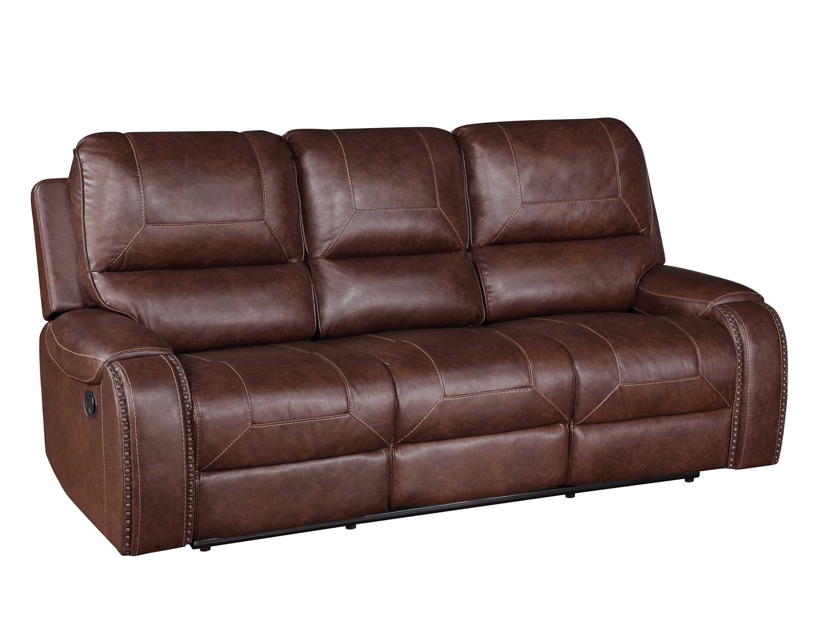 Keily Brown Reclining Sofa with Drop-Down Table - Image 4