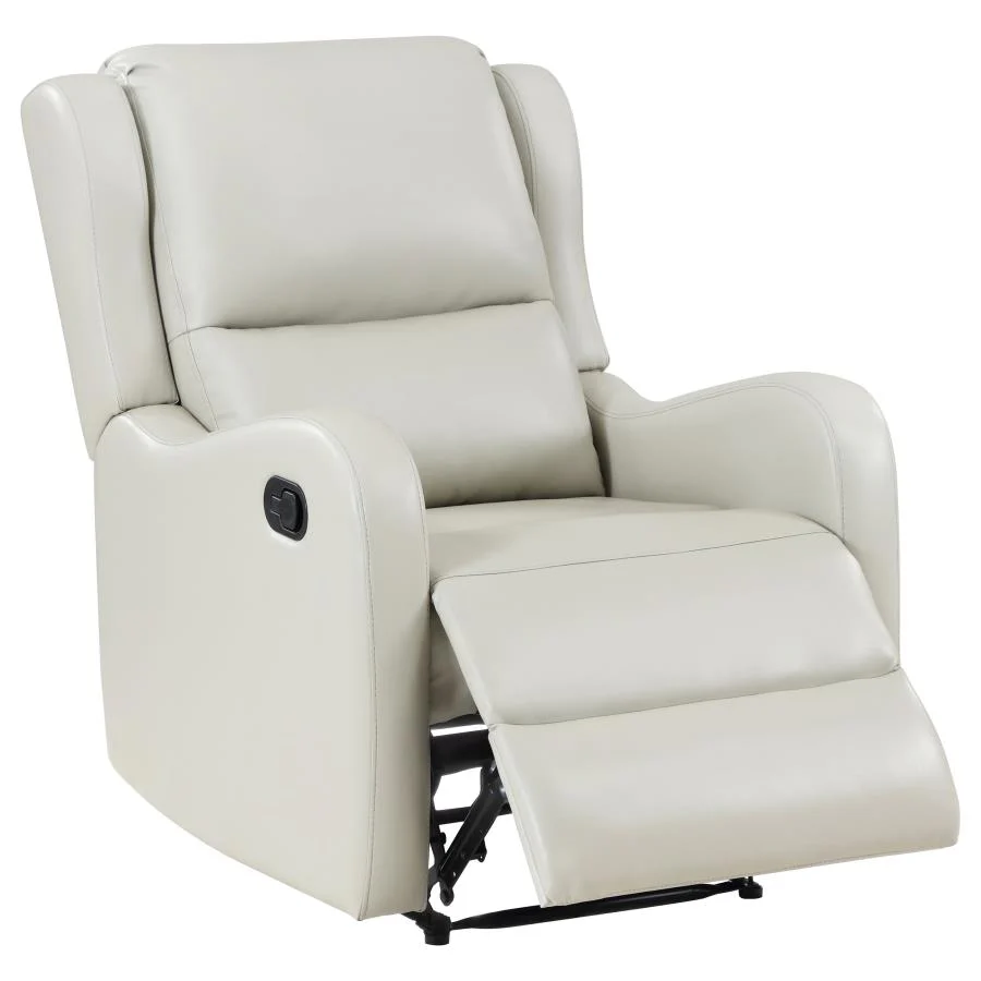 Kelsey Ivory Upholstered Recliner Chair - Image 3