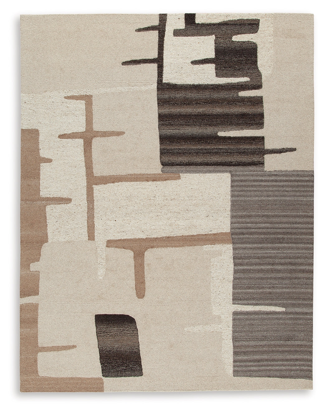 Kencher Beige/Brown Large Rug - Image 2