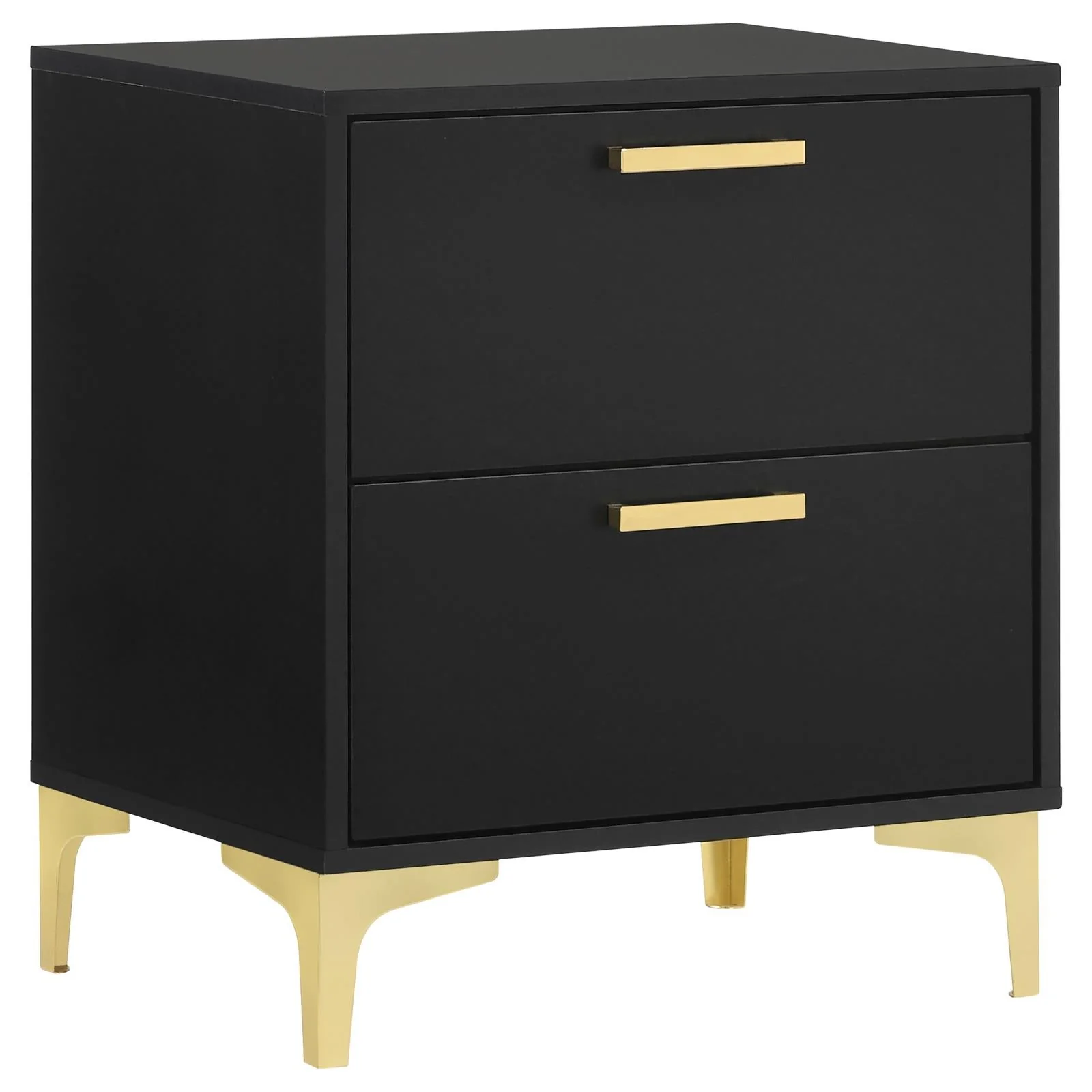 Kendall Black/Gold 4-Piece Tufted Panel Queen Bedroom Set - Image 4