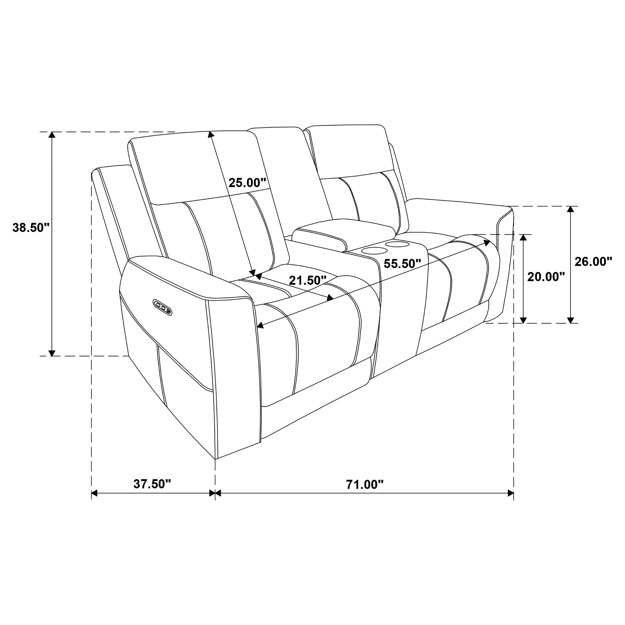 Kennett 2-piece Ivory Chenille Power Reclining Sofa Set - Image 16