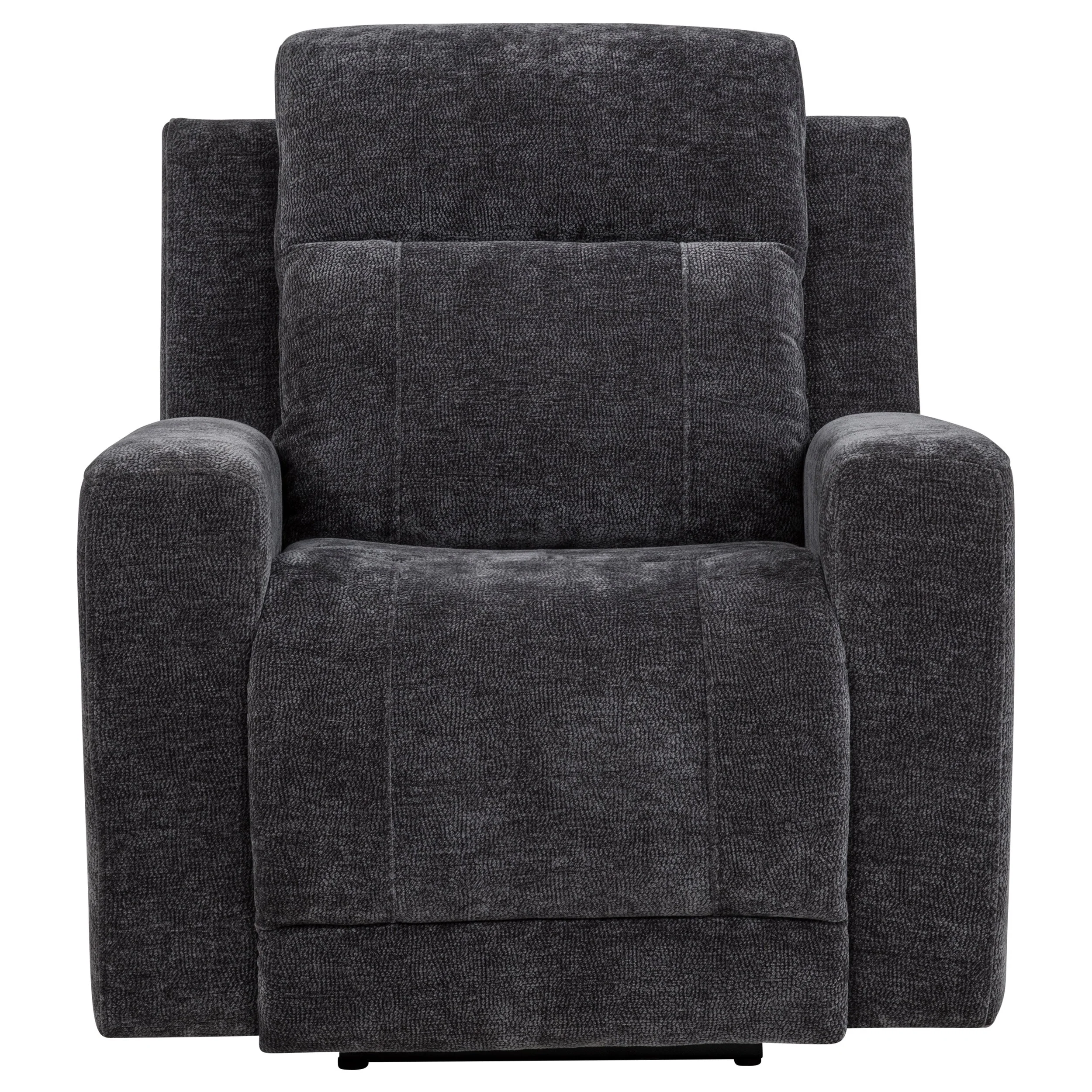 Kennett Dark Grey Chenille Upholstered Power Recliner Chair - Image 5