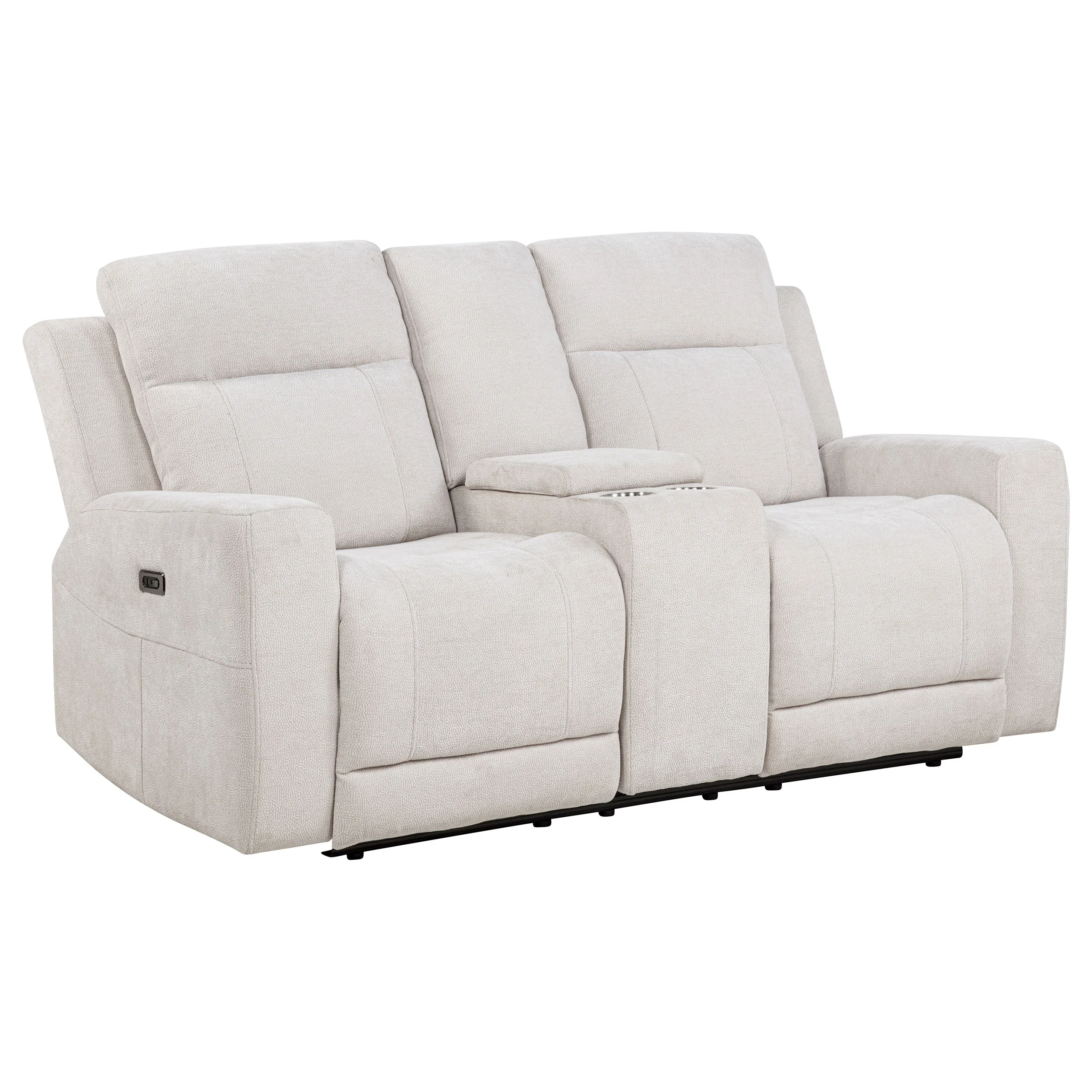 Kennett Ivory 3-piece Chenille Power Reclining Sofa Set - Image 7