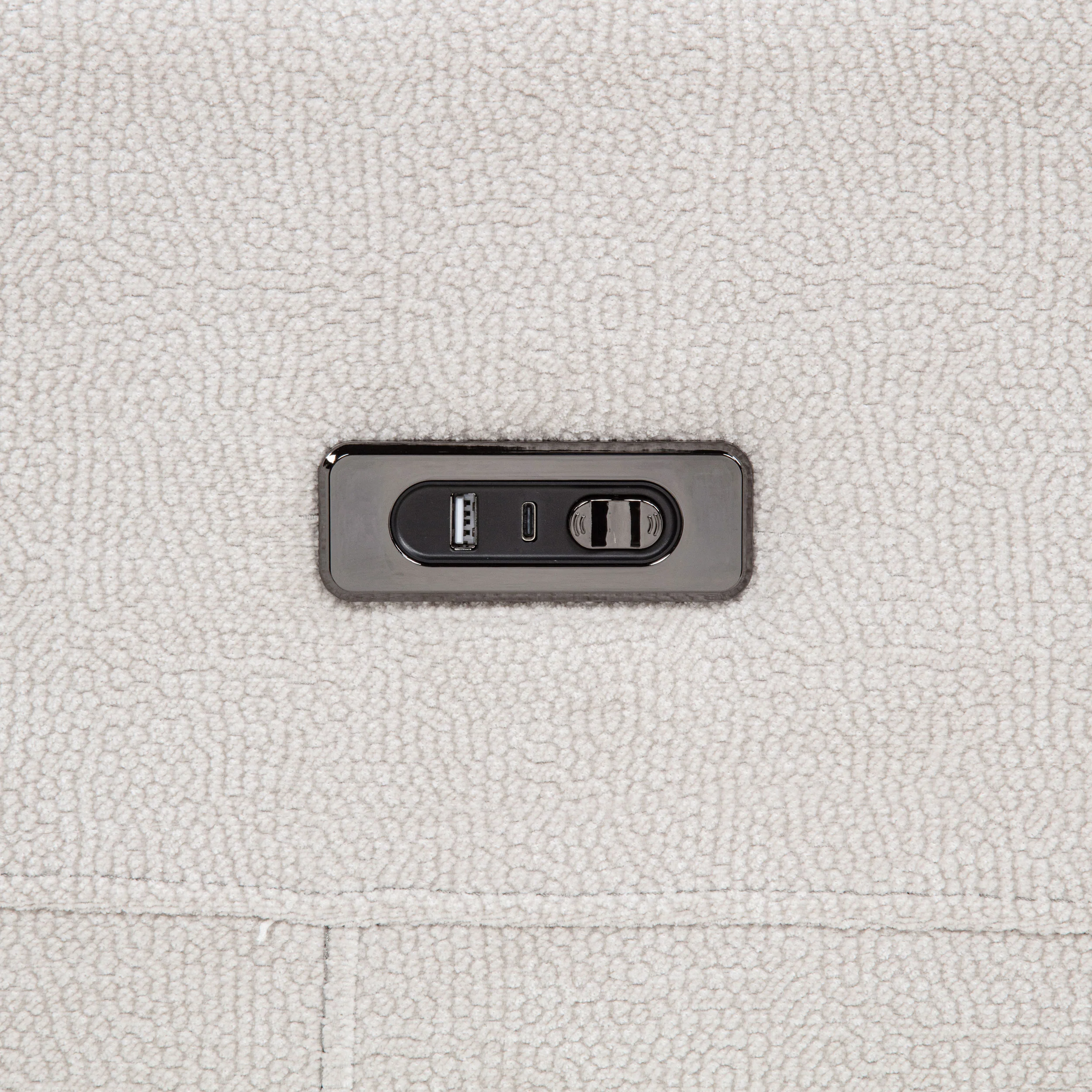 Kennett Ivory Chenille Upholstered Power Reclining Sofa - Image 9