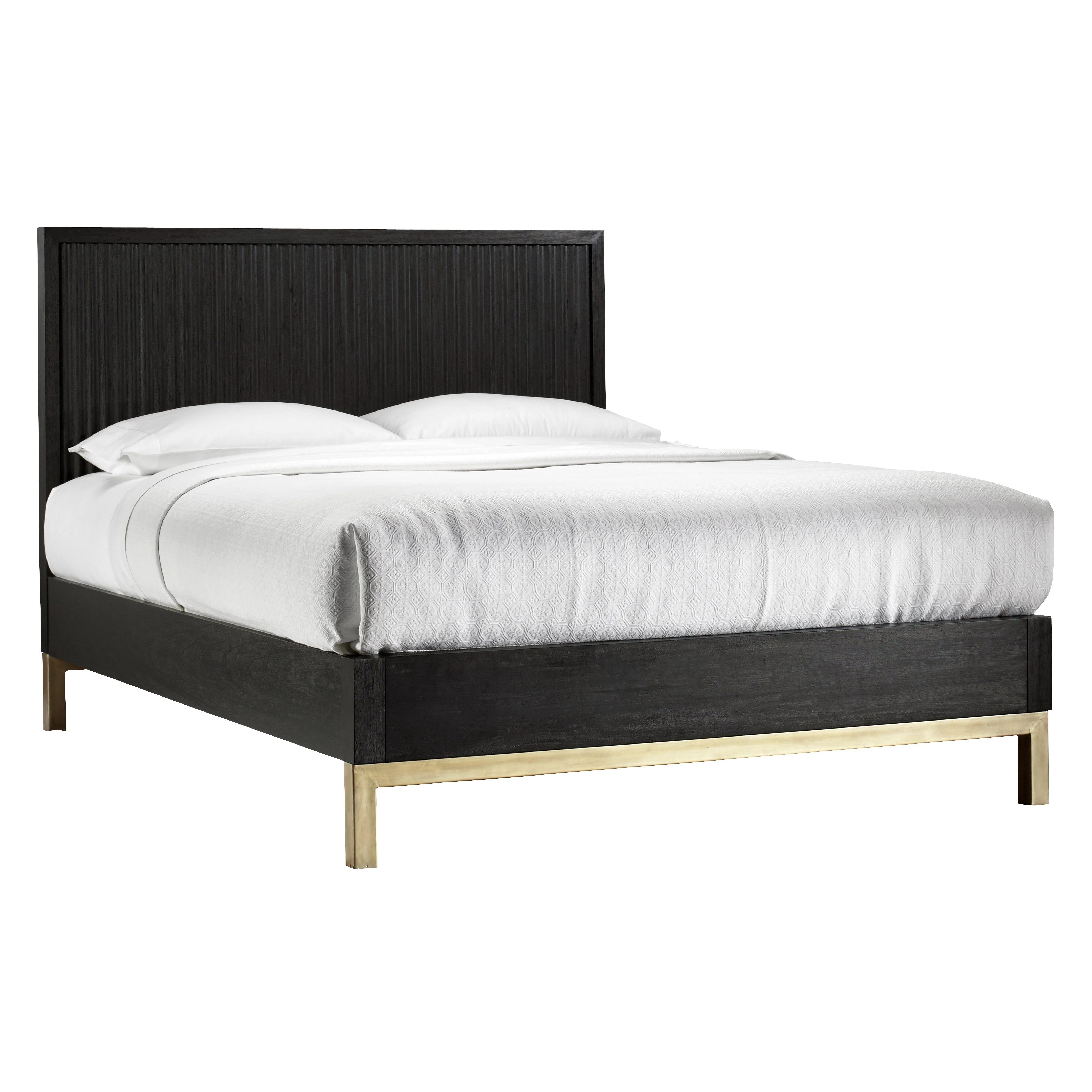 Kentfield Solid Wood Queen Platform Bed in Black Drifted Oak - Image 5