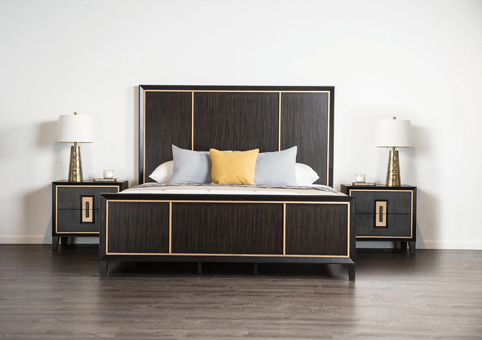Kenyada Espresso King Panel Bed