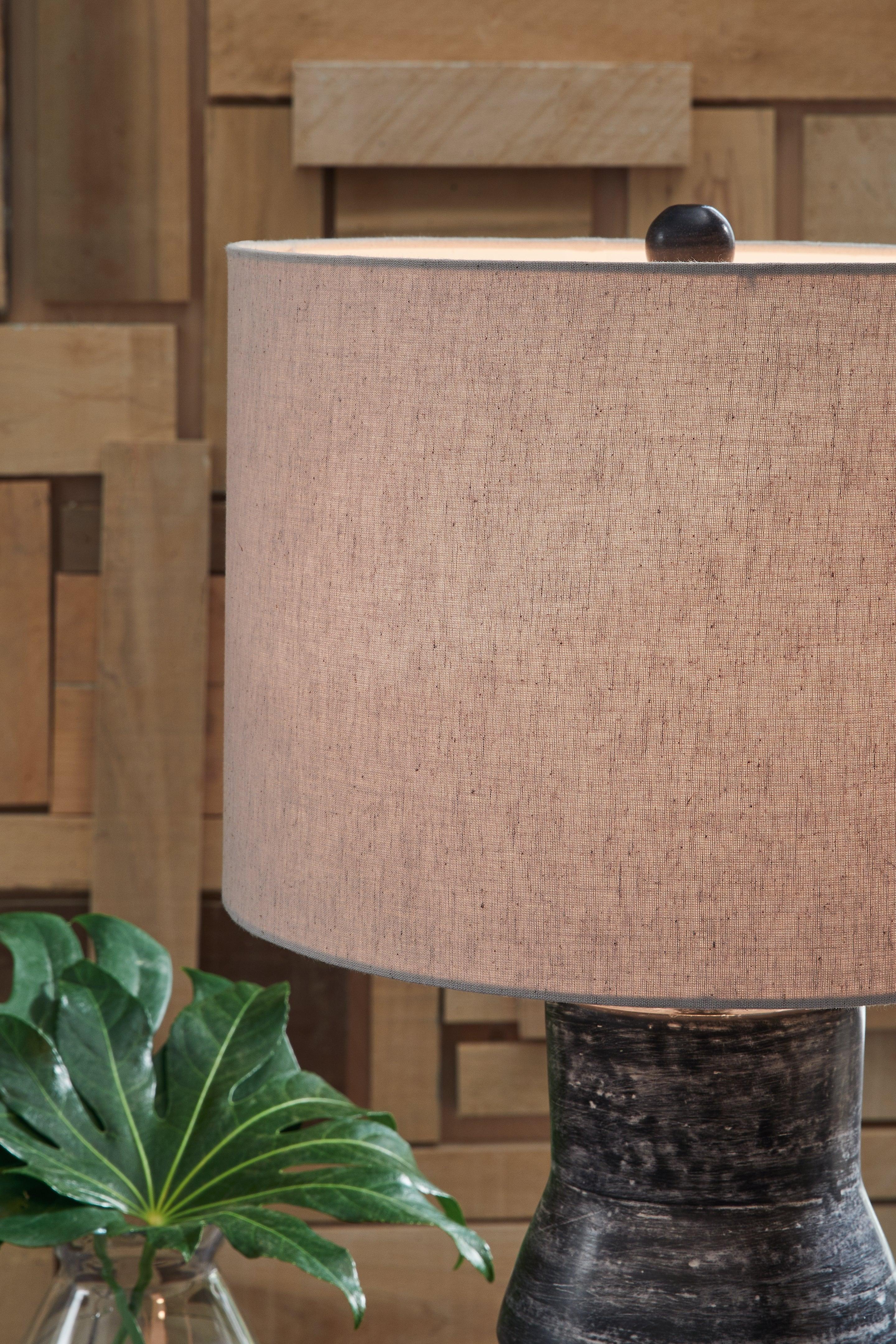 Kerbert Distressed Black Table Lamp - Image 2
