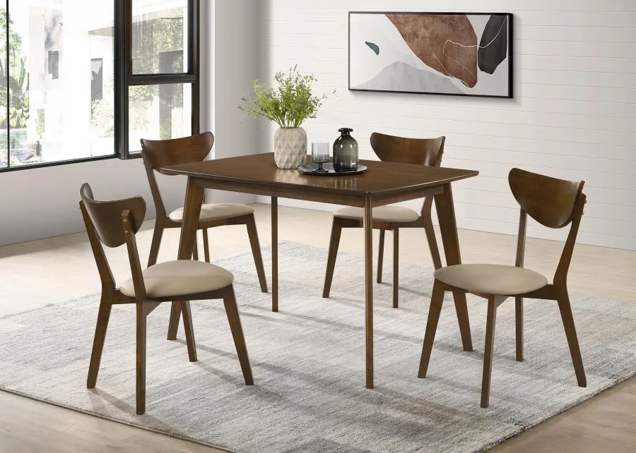 Kersey Chestnut/Tan 5-Piece Rectangular Dining Set