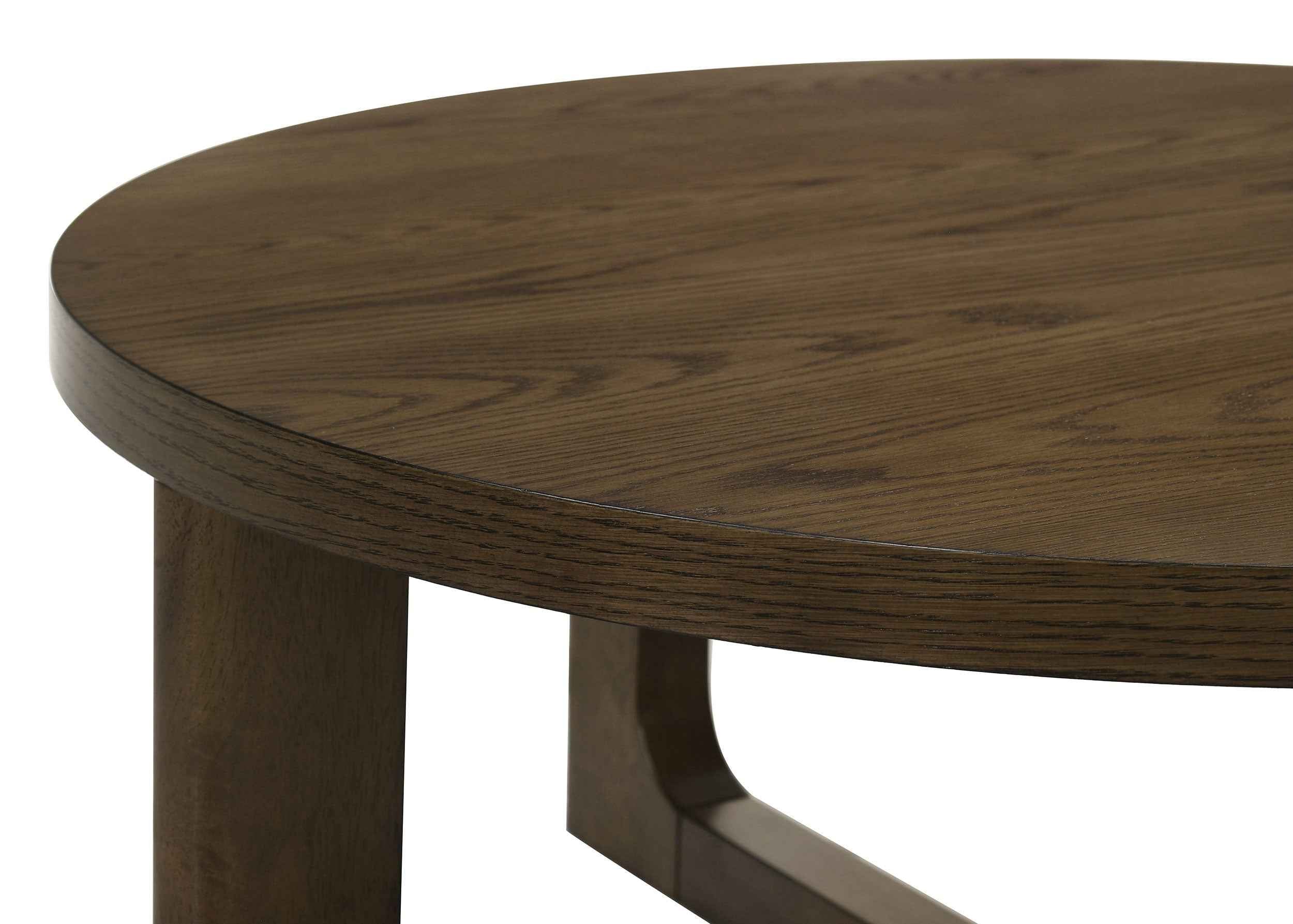 Kessler Brown Round Sculptural Wood Coffee Table - Image 6