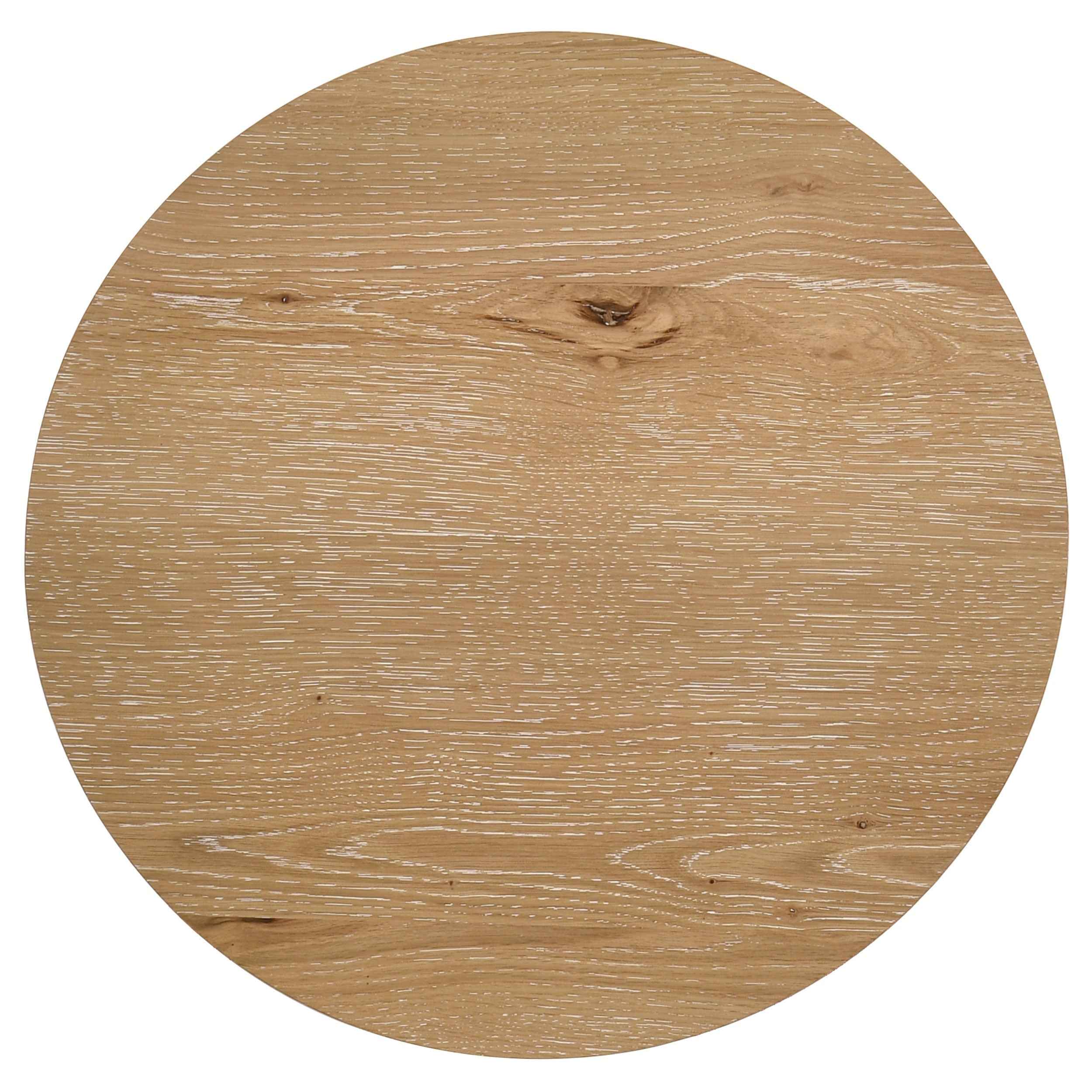 Kessler Light Oak Round Sculptural Wood End Table - Image 5