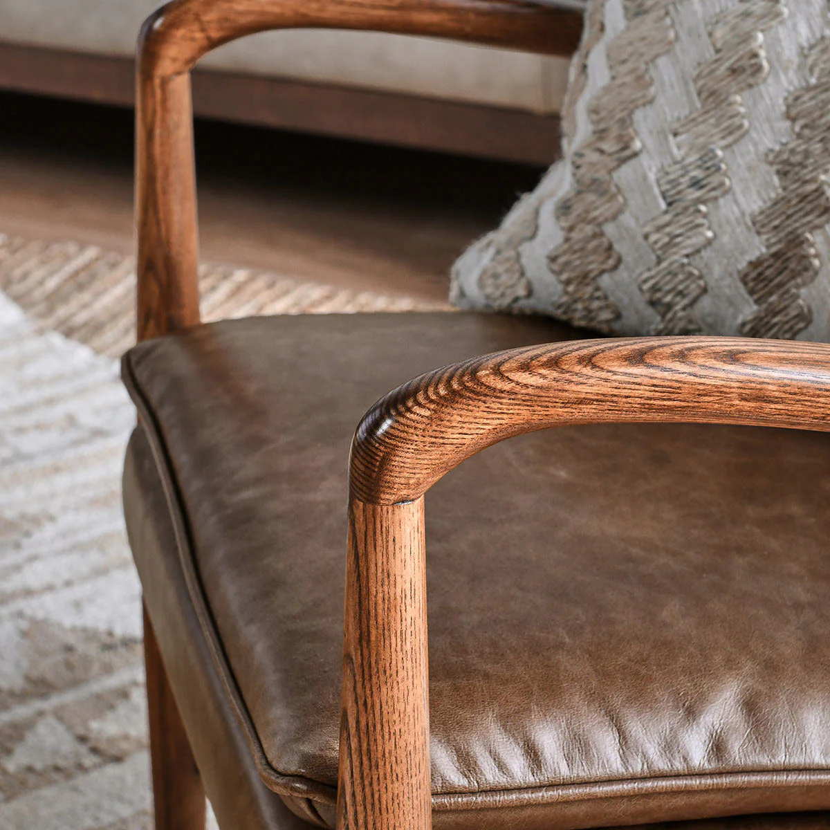 Kiannah Accent Chair - Barrel Brown - Image 5