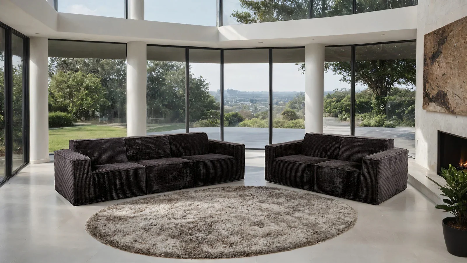 Kimara Black Compressed Foam Sofa - Image 3