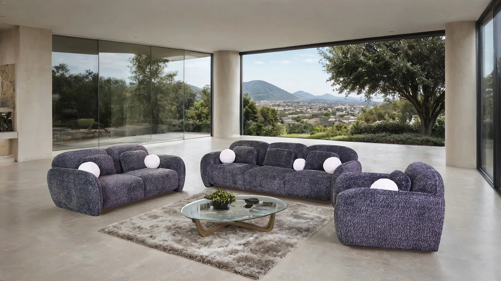 Kimara Dark Gray Compressed Foam Loveseat - Image 2