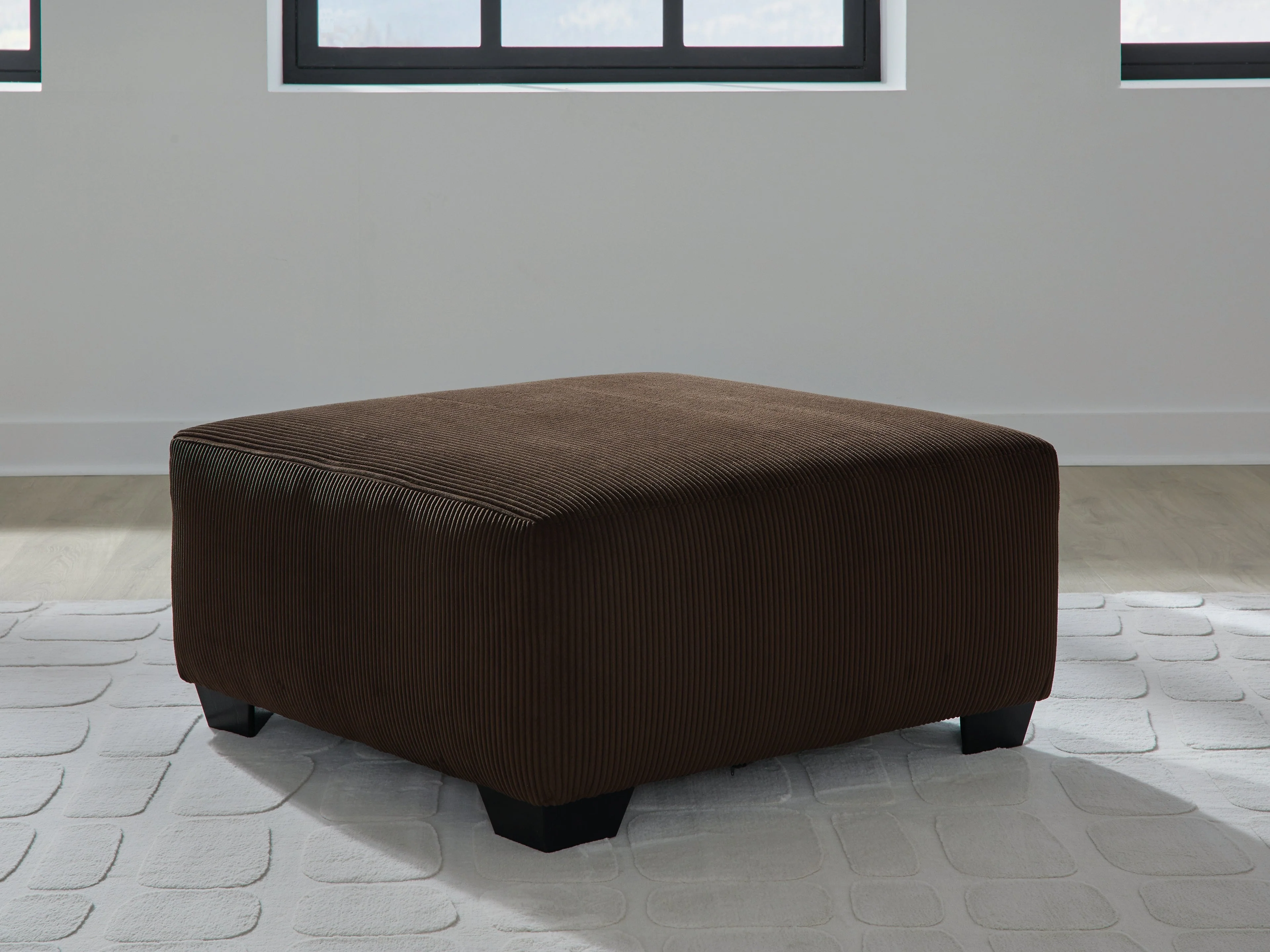 Kimlee Chocolate Oversized Accent Ottoman