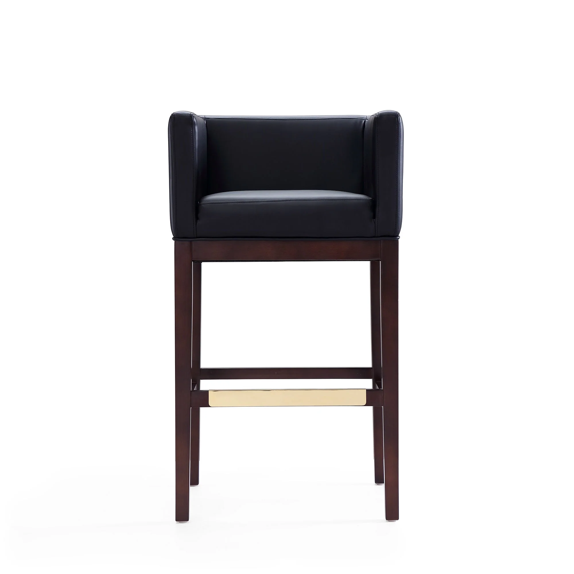 Kingsley Barstool in Black and Dark Walnut (set of 2) - Image 4