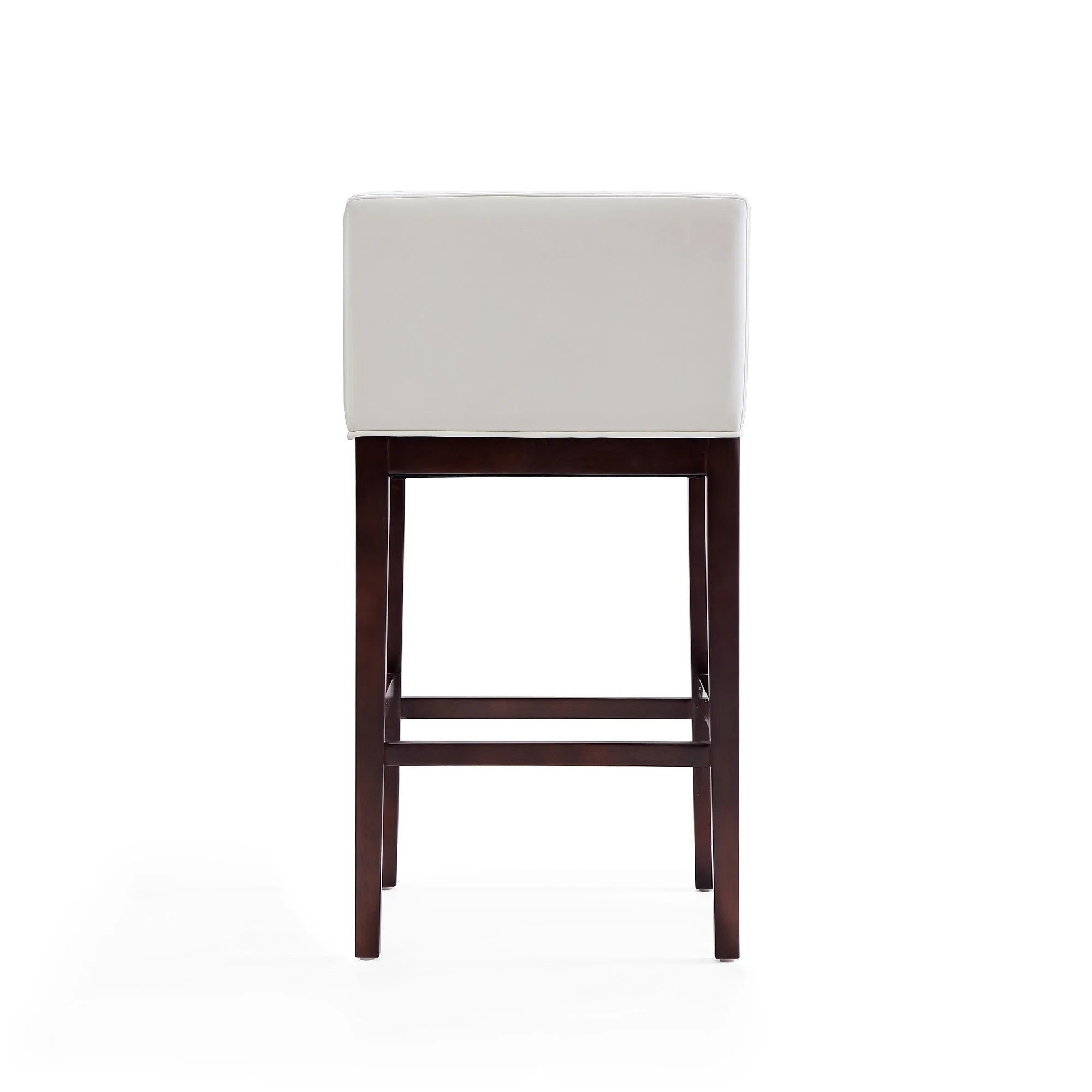 Kingsley Barstool in Ivory and Dark Walnut (set of 2) - Image 5