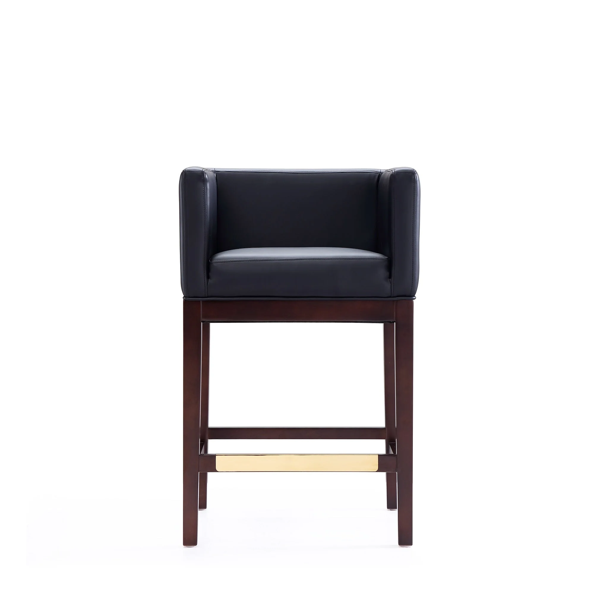 Kingsley Counter Stool in Black and Dark Walnut - Image 4
