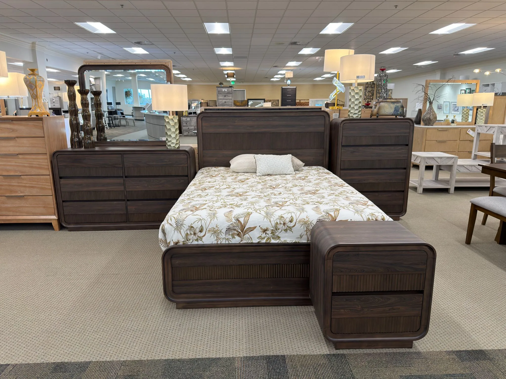 Kinkaid Warm Wood Panel Bedroom Set - Image 11
