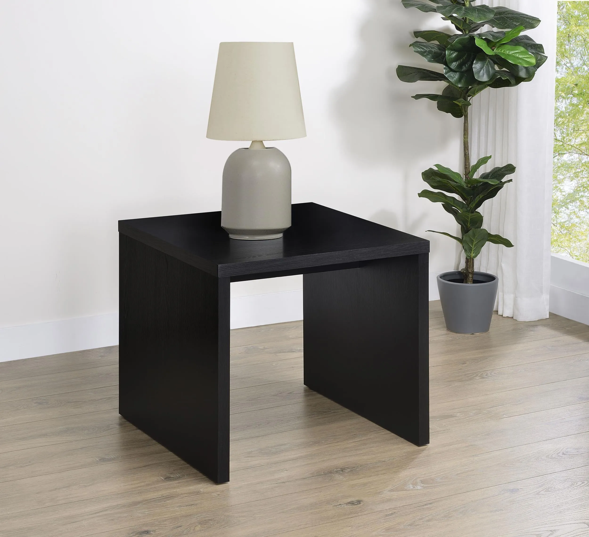 Knapp Black Square Side End Table