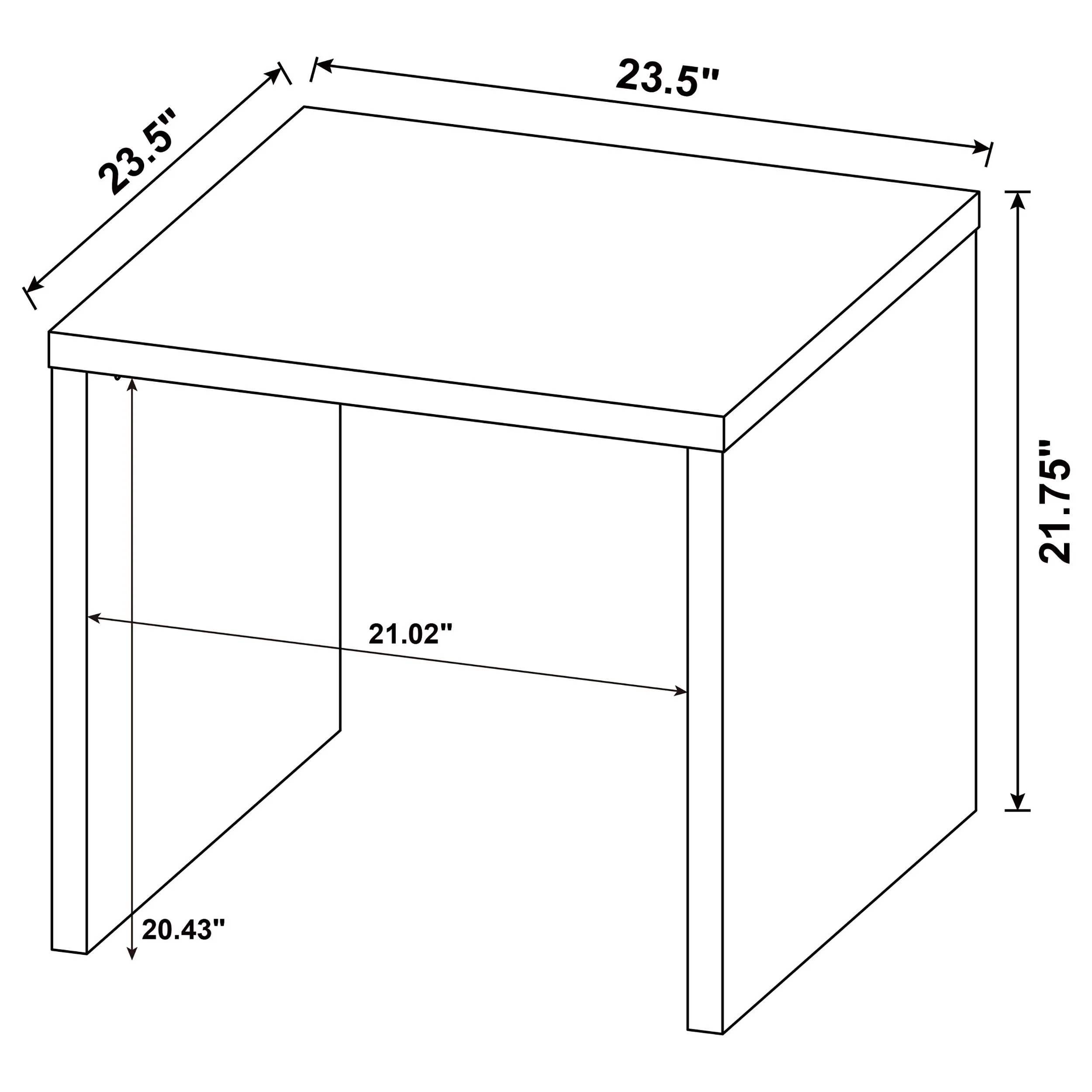 Knapp Black Square Side End Table - Image 8