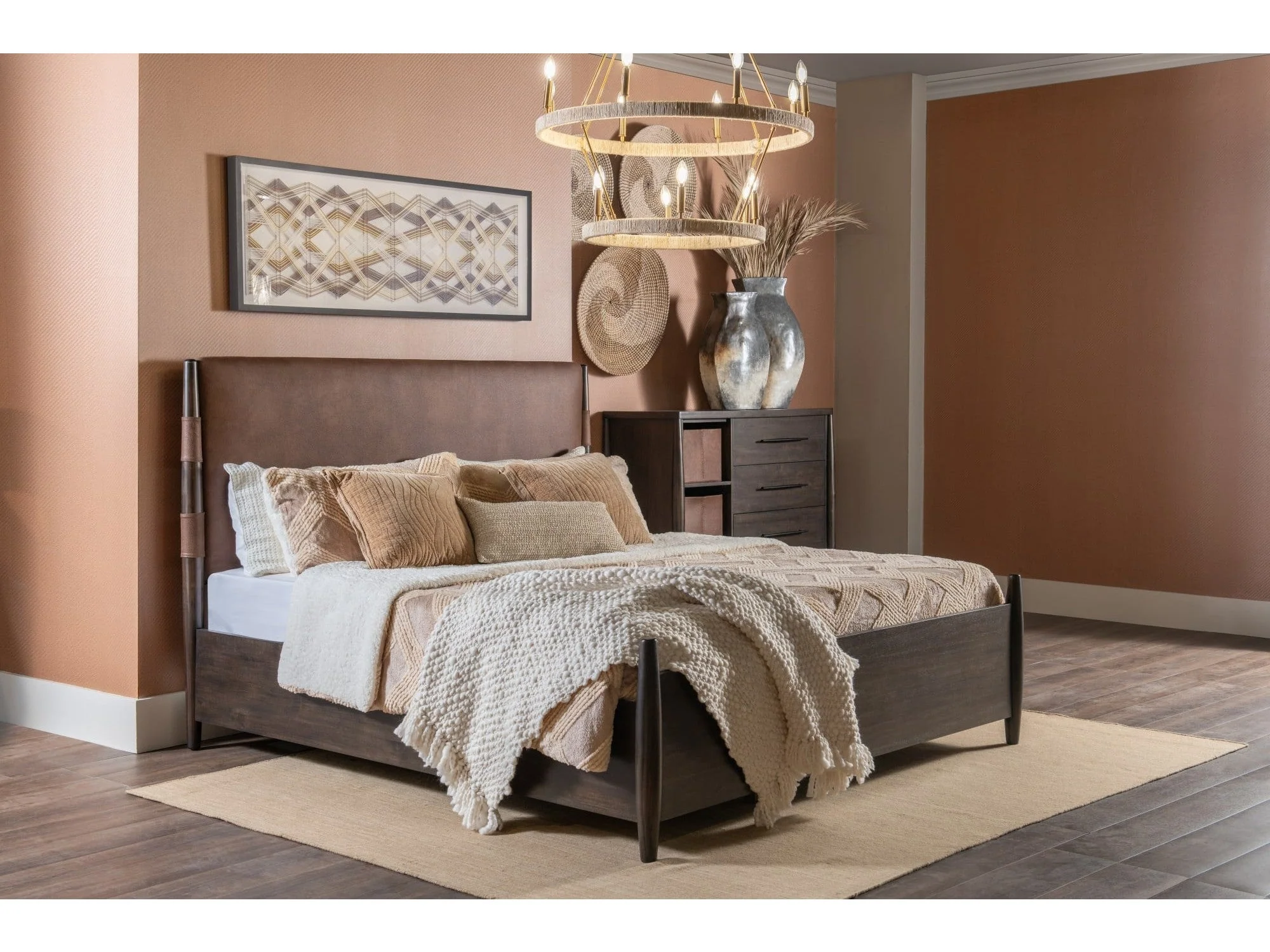 Koko Minx California King Upholstered Panel Bed