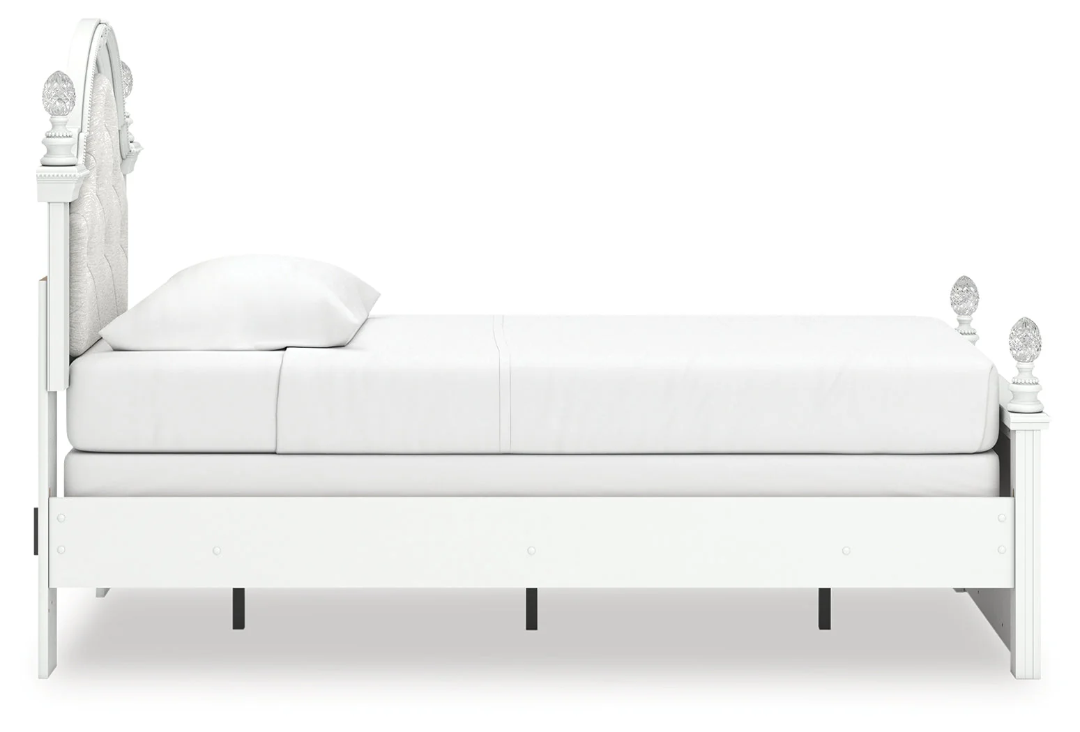 Kozlani White Twin Upholstered Panel Bed - Image 6