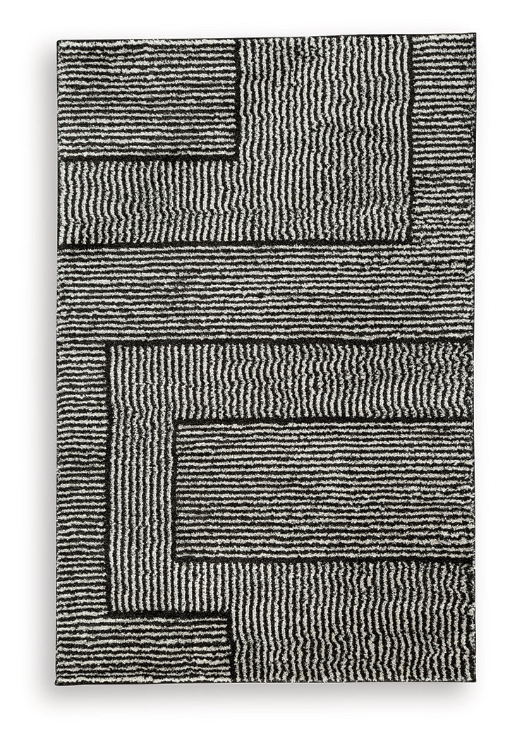 Kurtmen Black/Ivory Medium Rug - Image 2