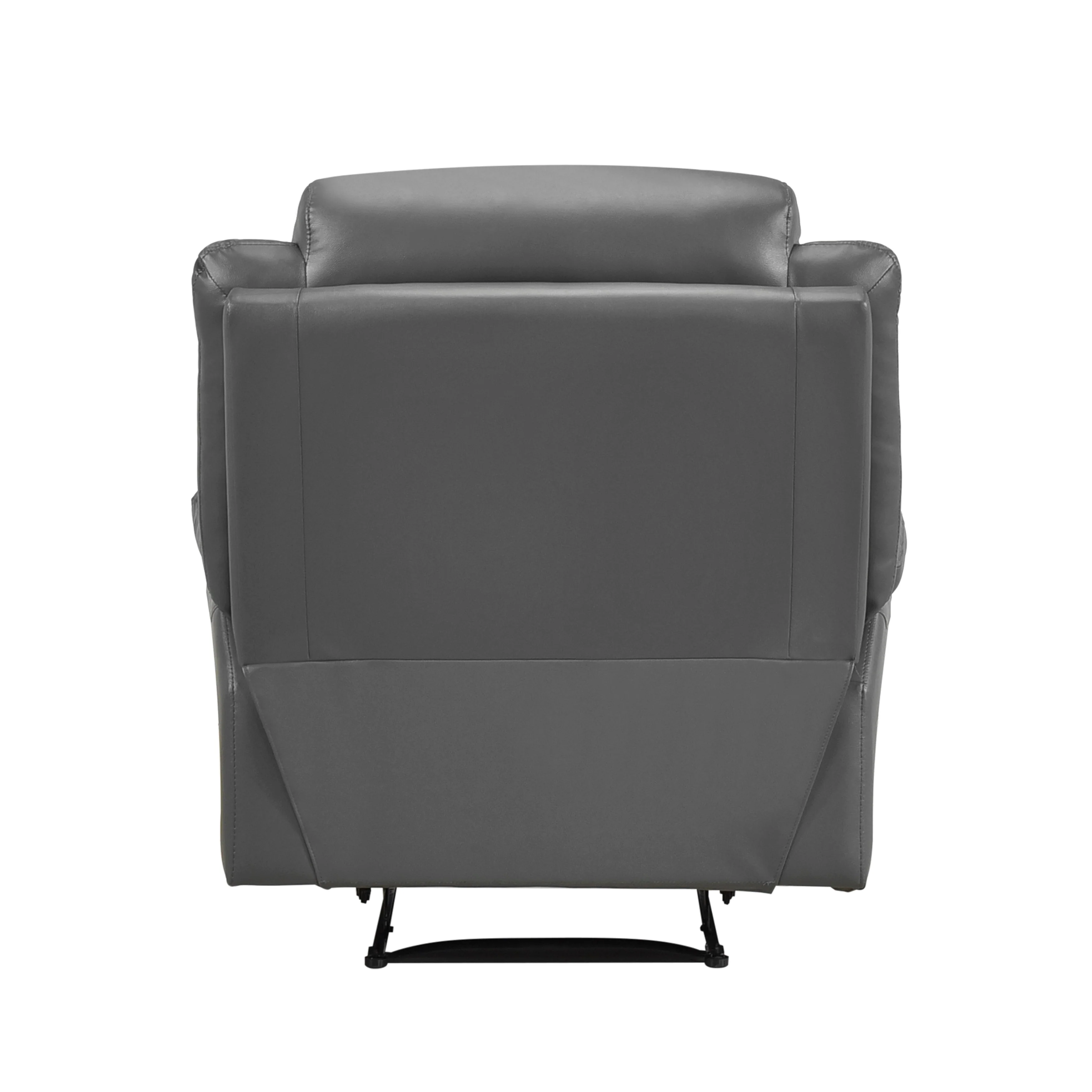 Laconia Dark Gray Leather Double Reclining Living Room Set - Image 14