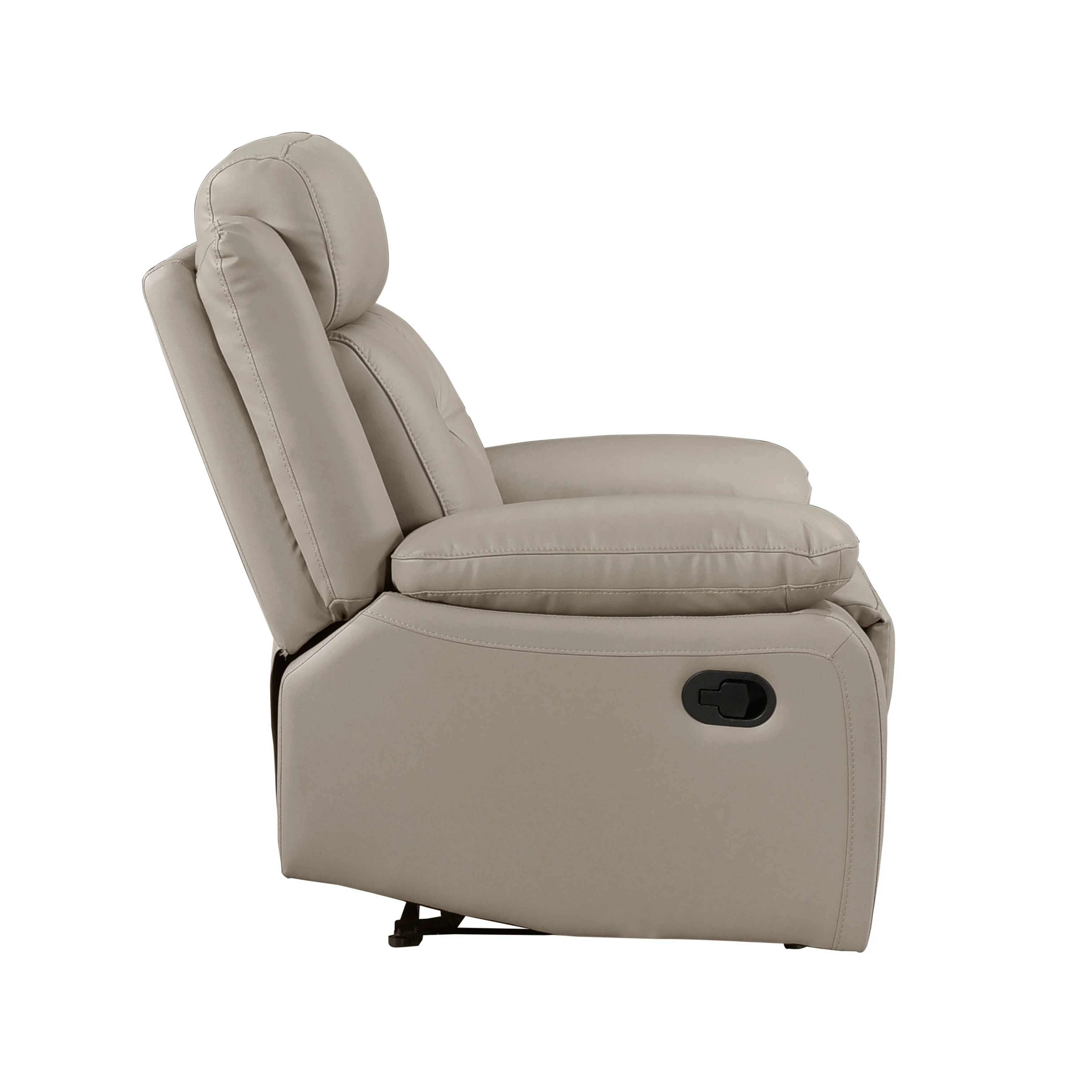 Laconia Latte Leather Double Reclining Living Room Set - Image 13